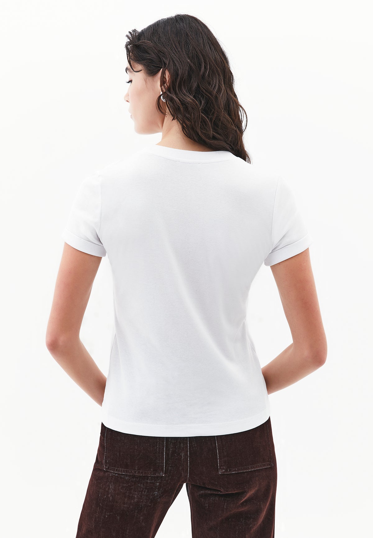 Women's Crew Neck Short Sleeve T-Shirt - White