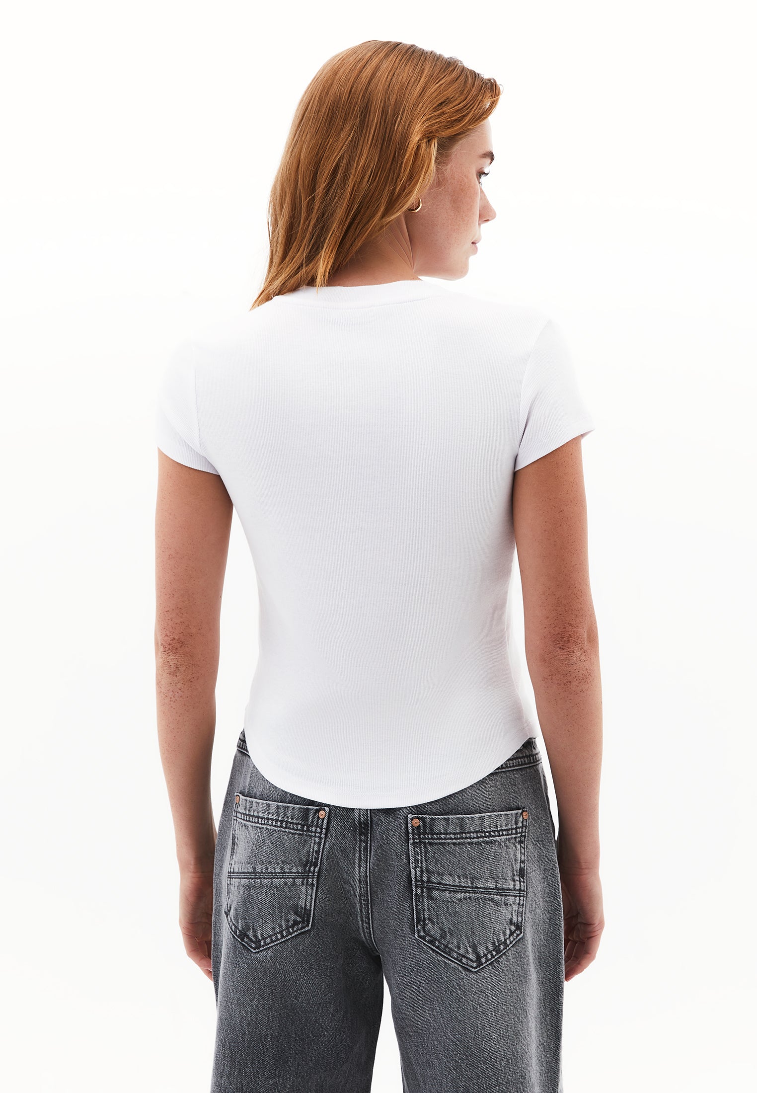 Button Detailed T-Shirt - WHITE