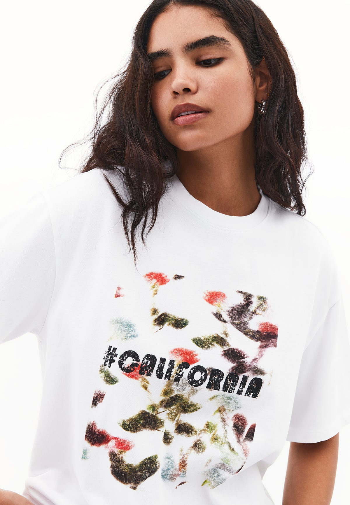 Printed Oversize T-Shirt - White