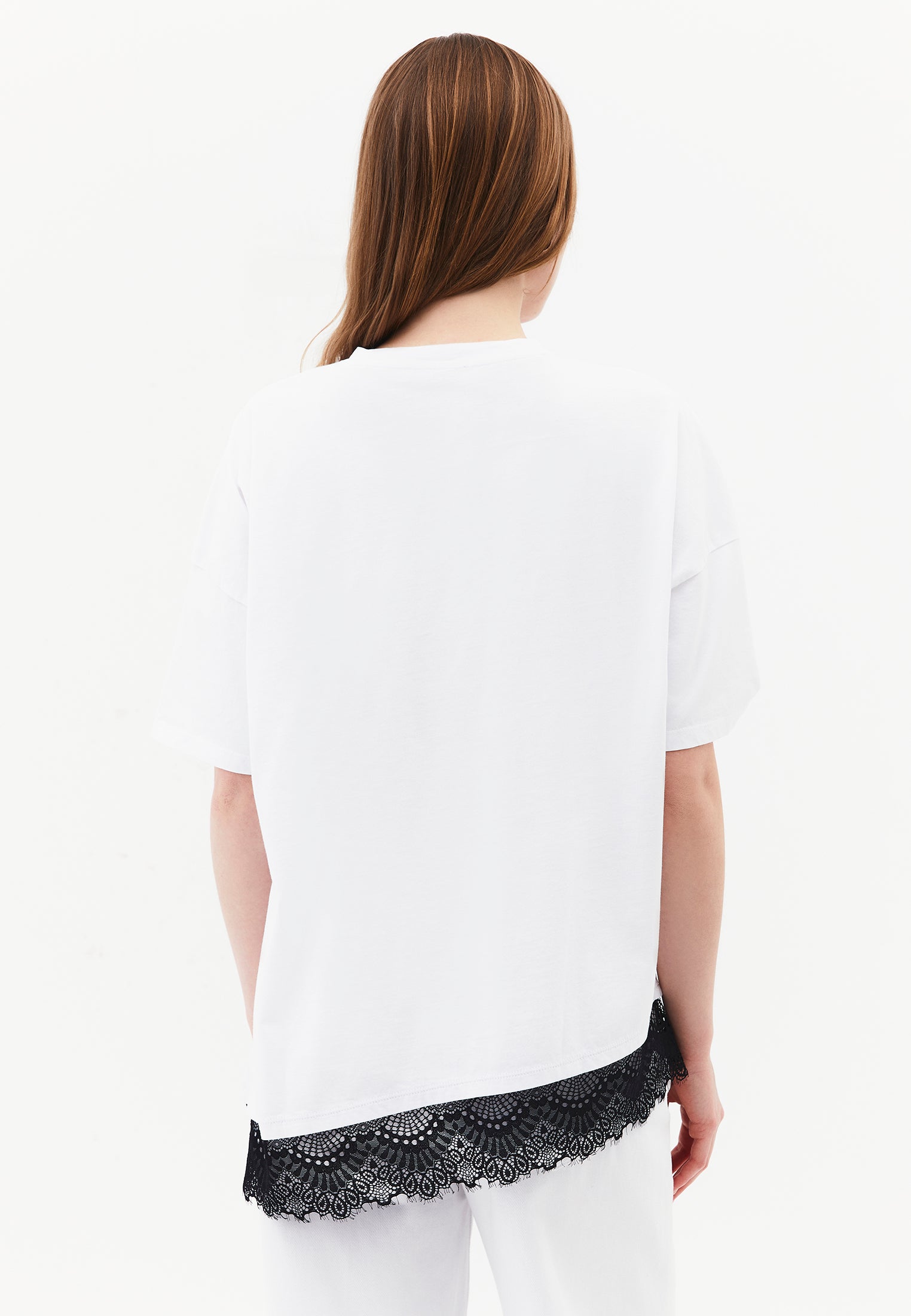 Oversize Crew Neck T-Shirt - WHITE