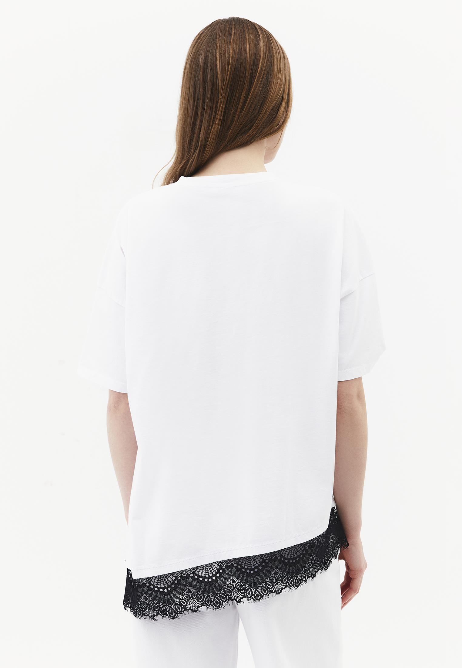 Oversize Crew Neck T-Shirt - WHITE