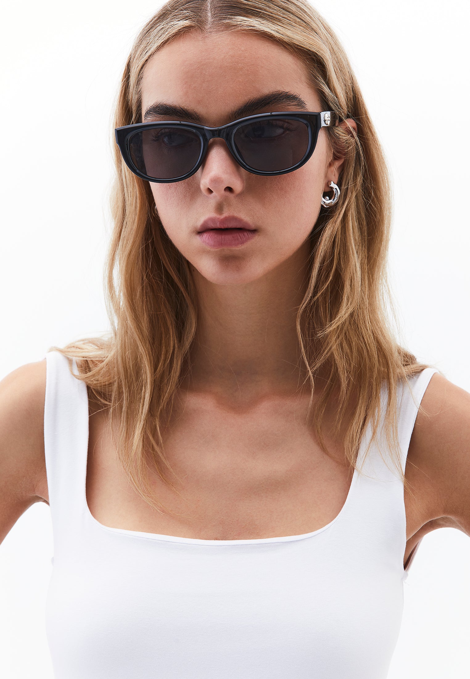 Square Neck Tank Top - WHITE