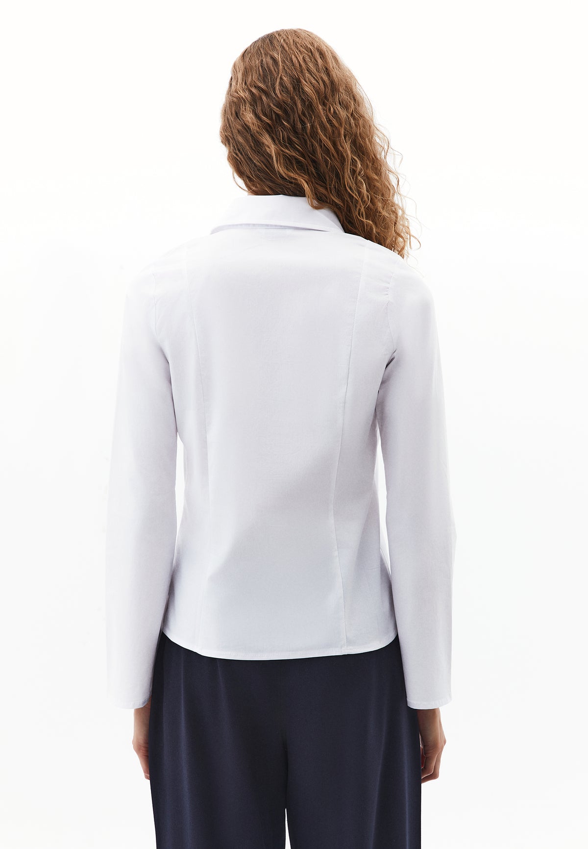 Buttoned Long Sleeve Shirt - White