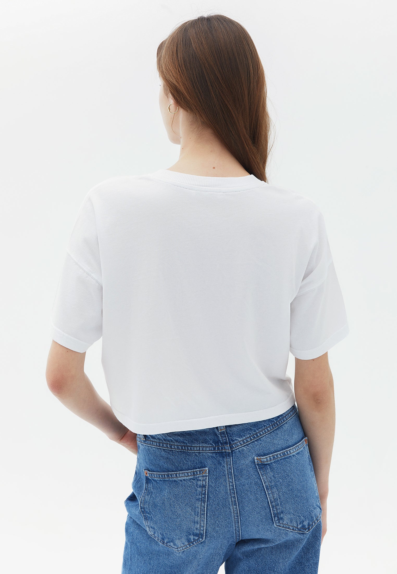 Crew neck short t-shirt - WHITE