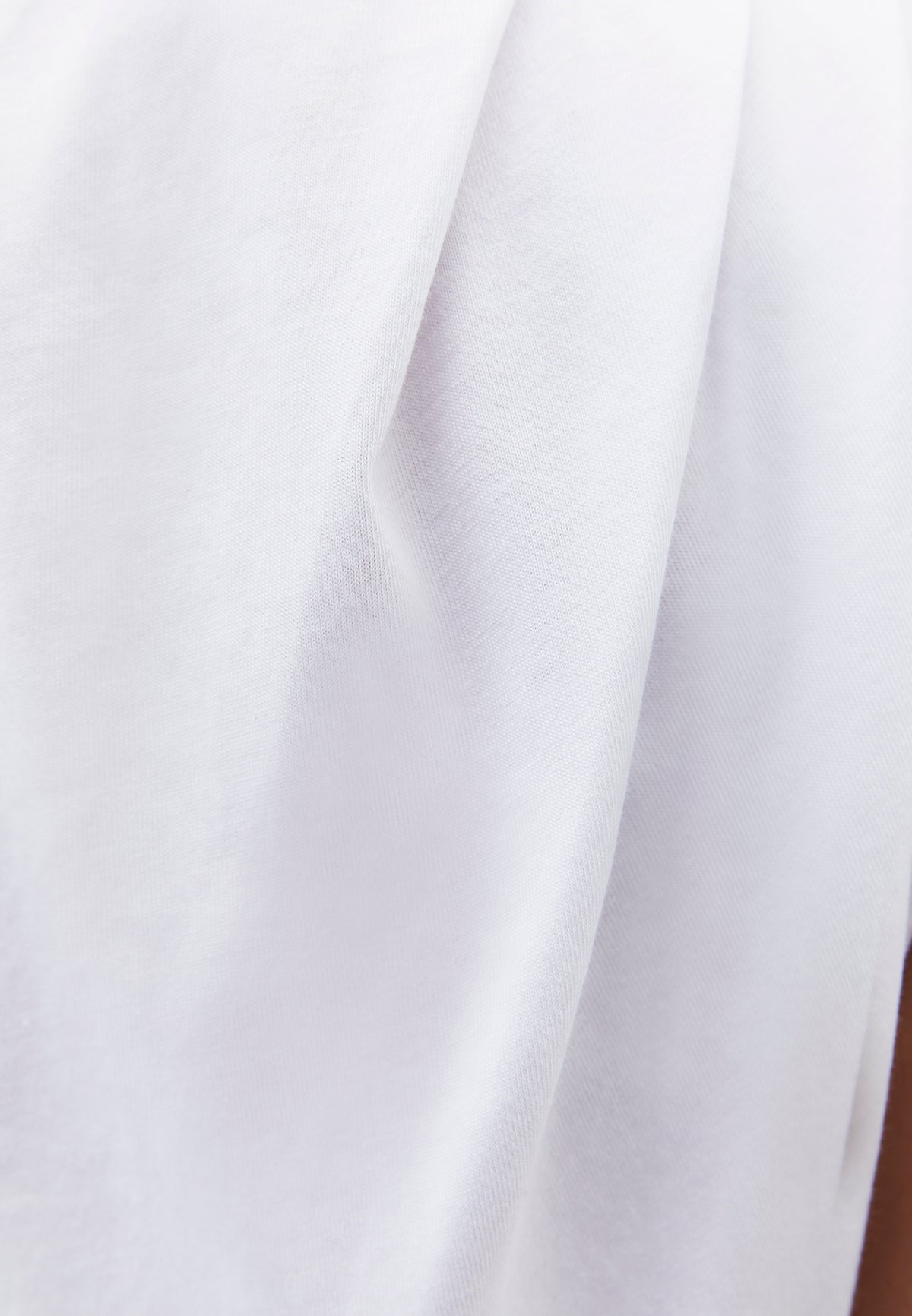 Pleated Asymmetric T-Shirt - White