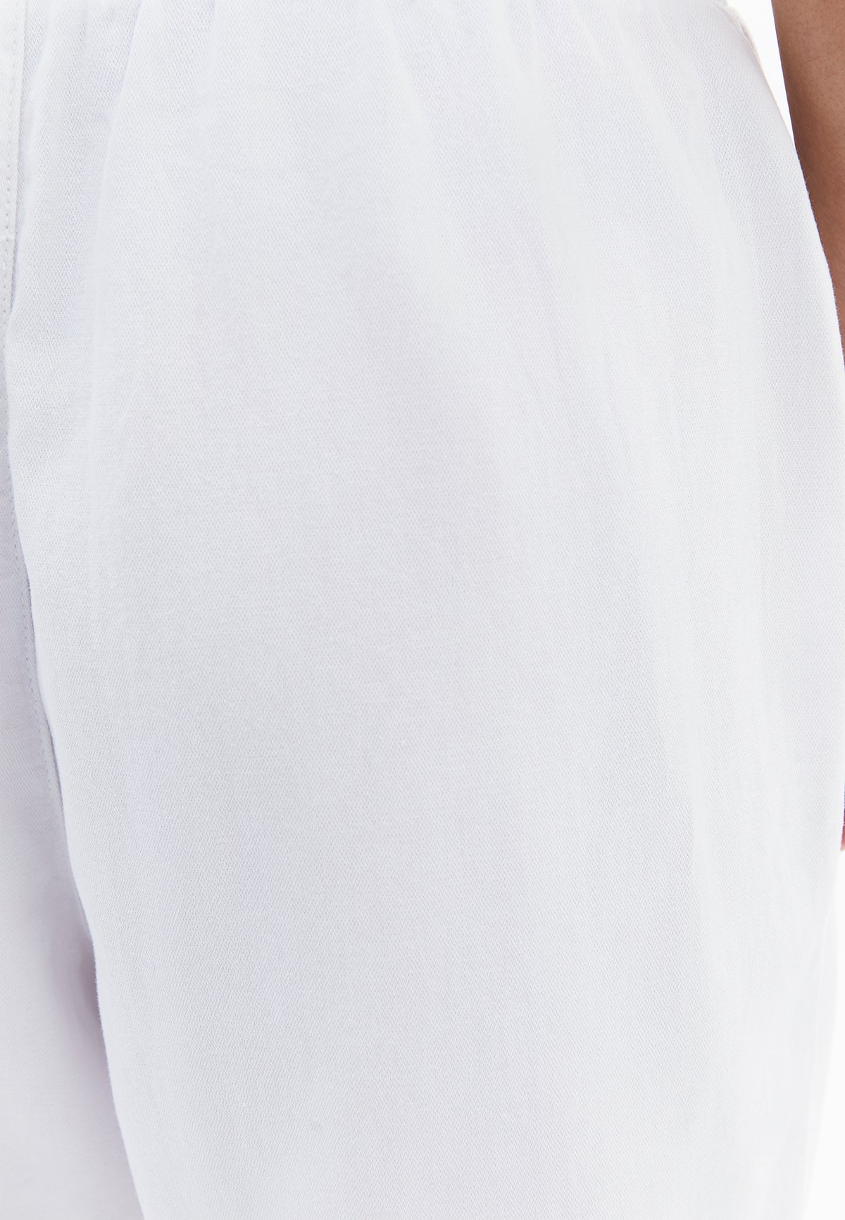 Pleated Ultra High Waist Baggy Pants - White