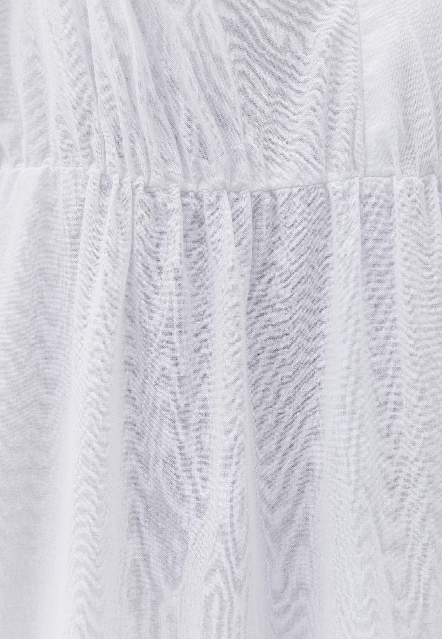 V Neck Ruched Long Dress - WHITE