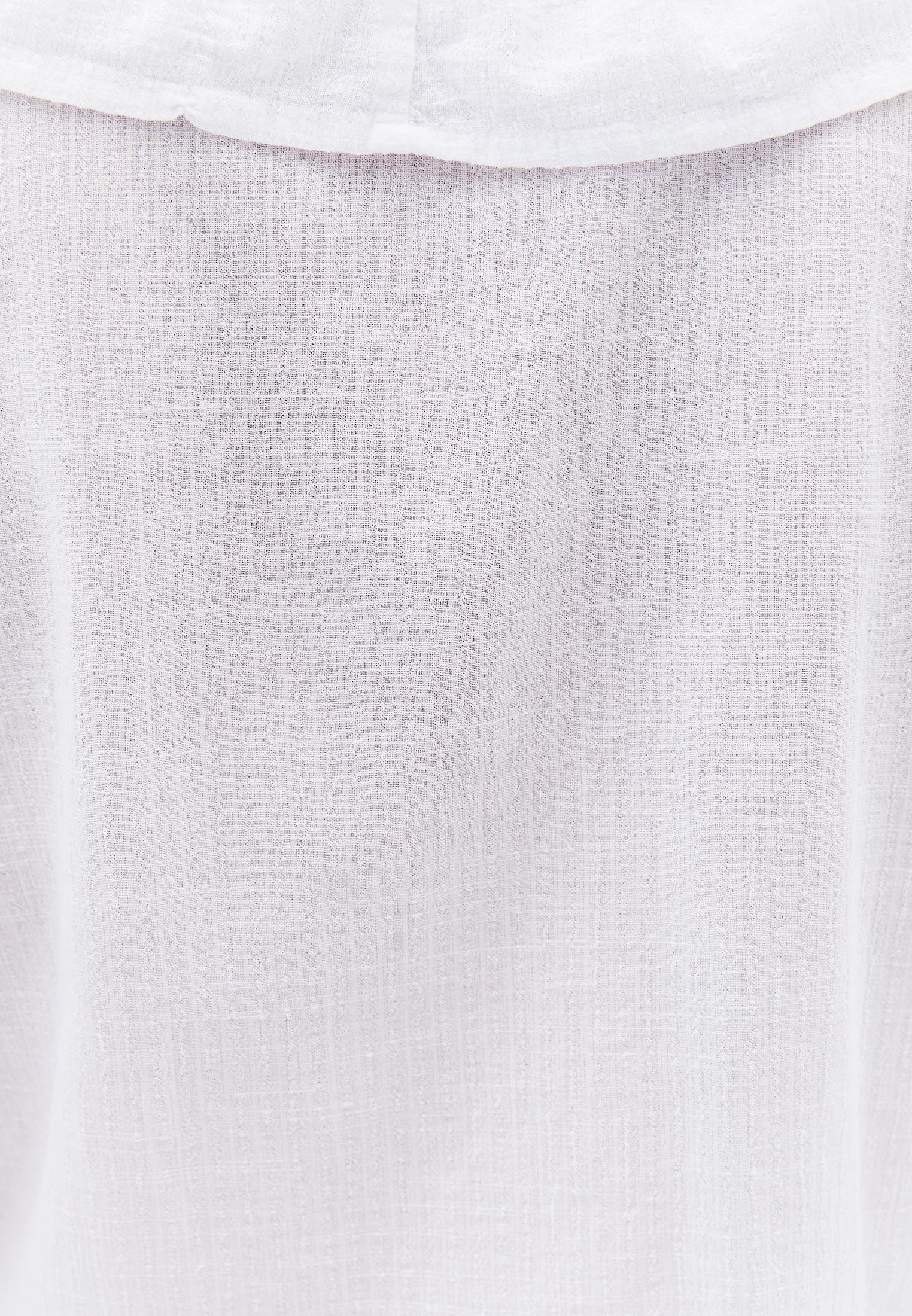 Deep Neck Blouse - WHITE