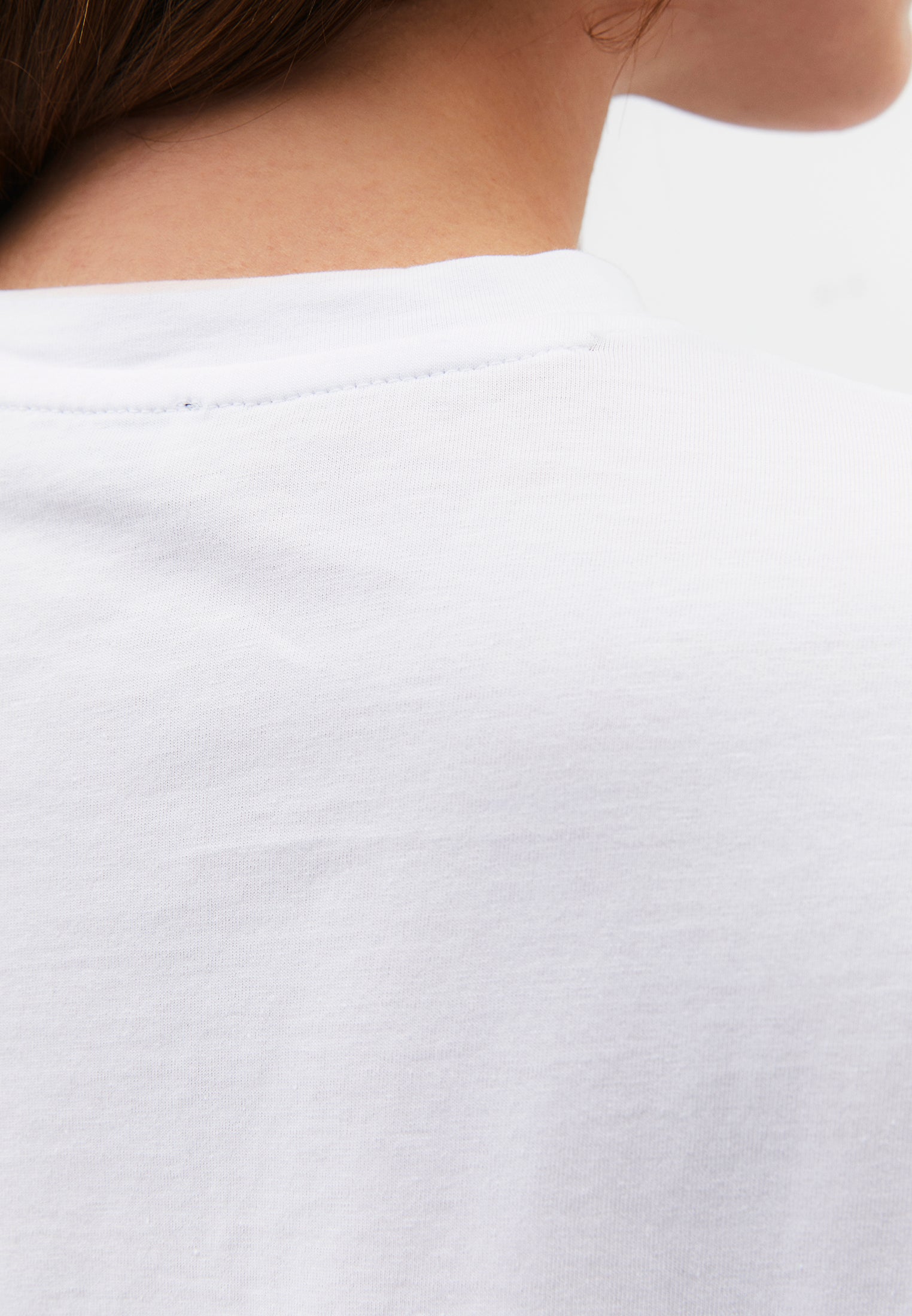 Oversize Crew Neck T-Shirt - WHITE