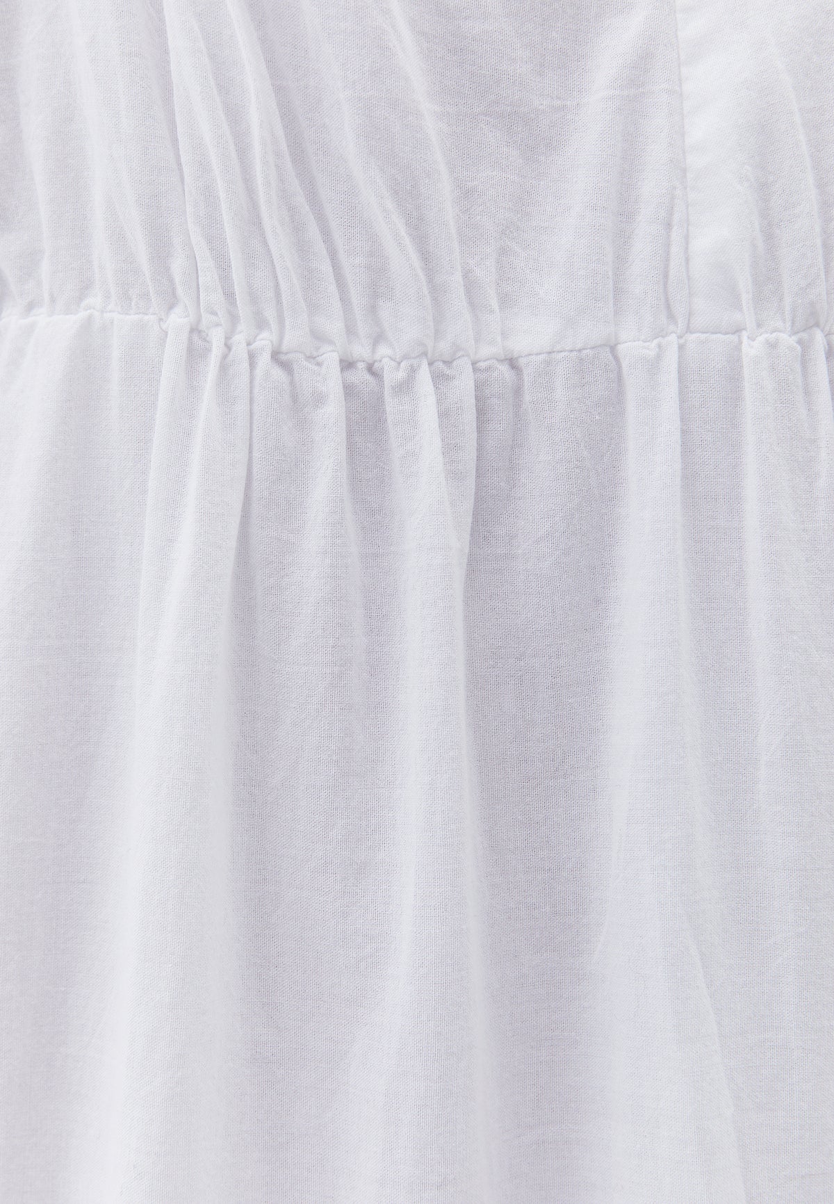 V Neck Ruched Long Dress - White