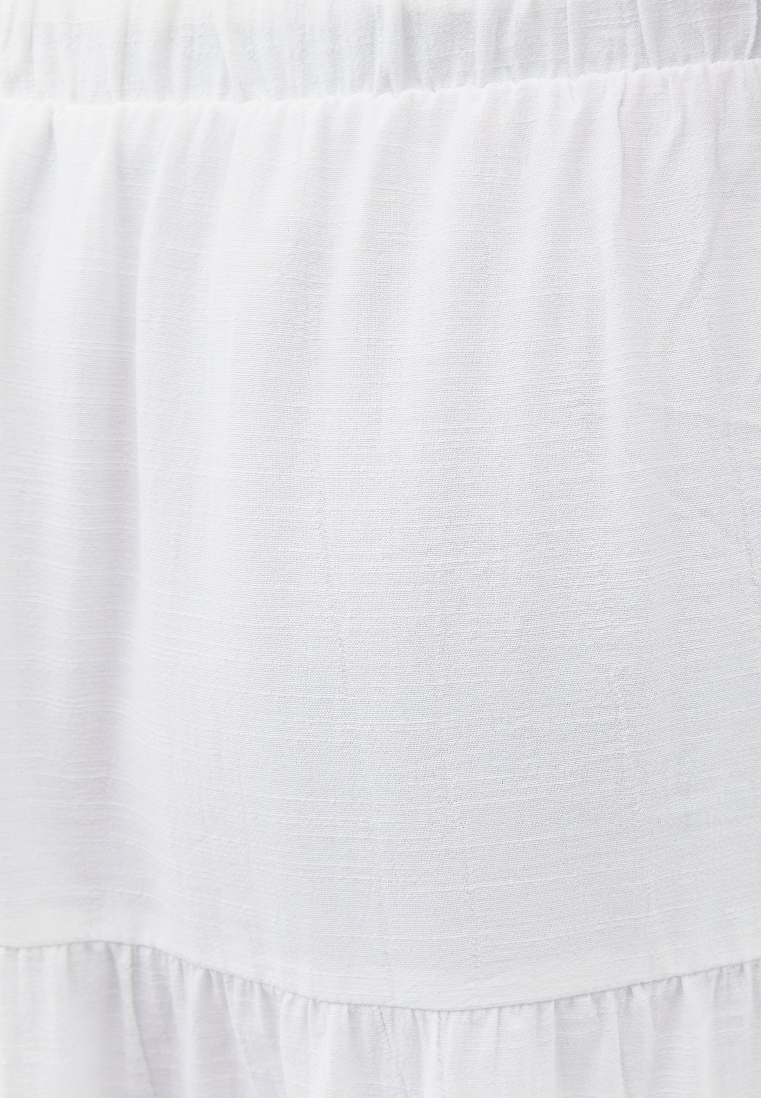High Waist Ruched Midi Skirt - WHITE