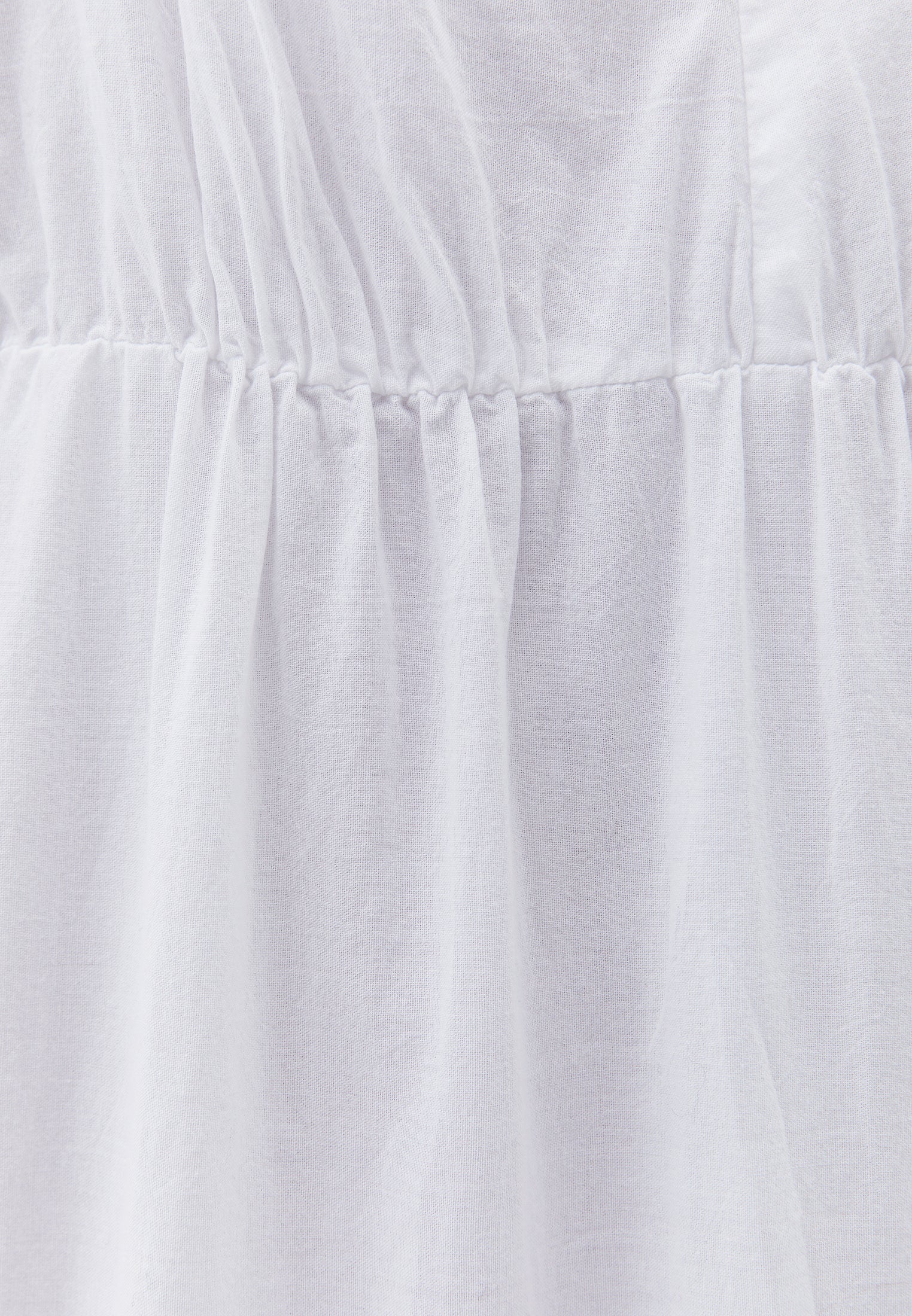 V Neck Ruched Long Dress - WHITE