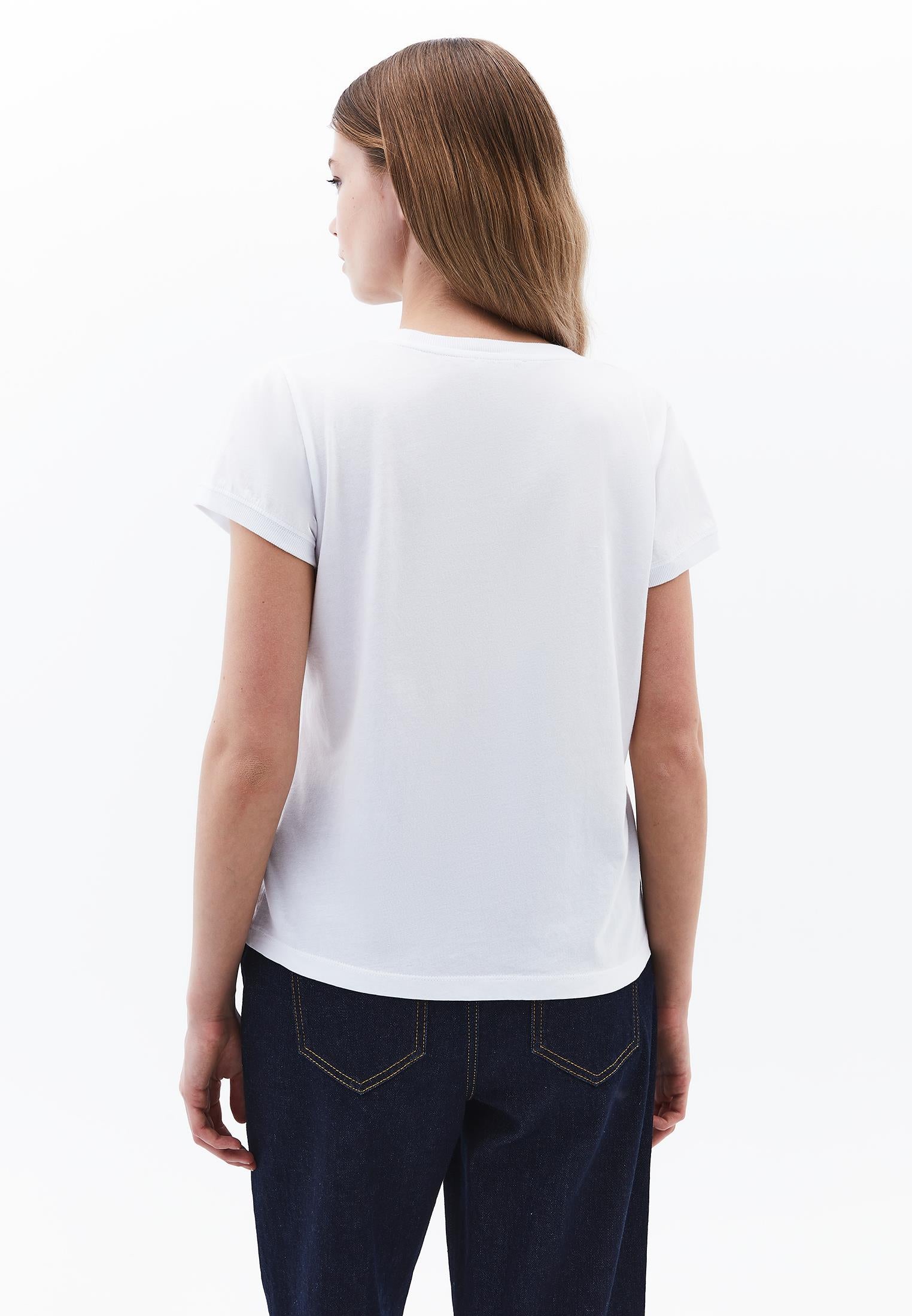 Crew Neck Short Sleeve T-Shirt - WHITE