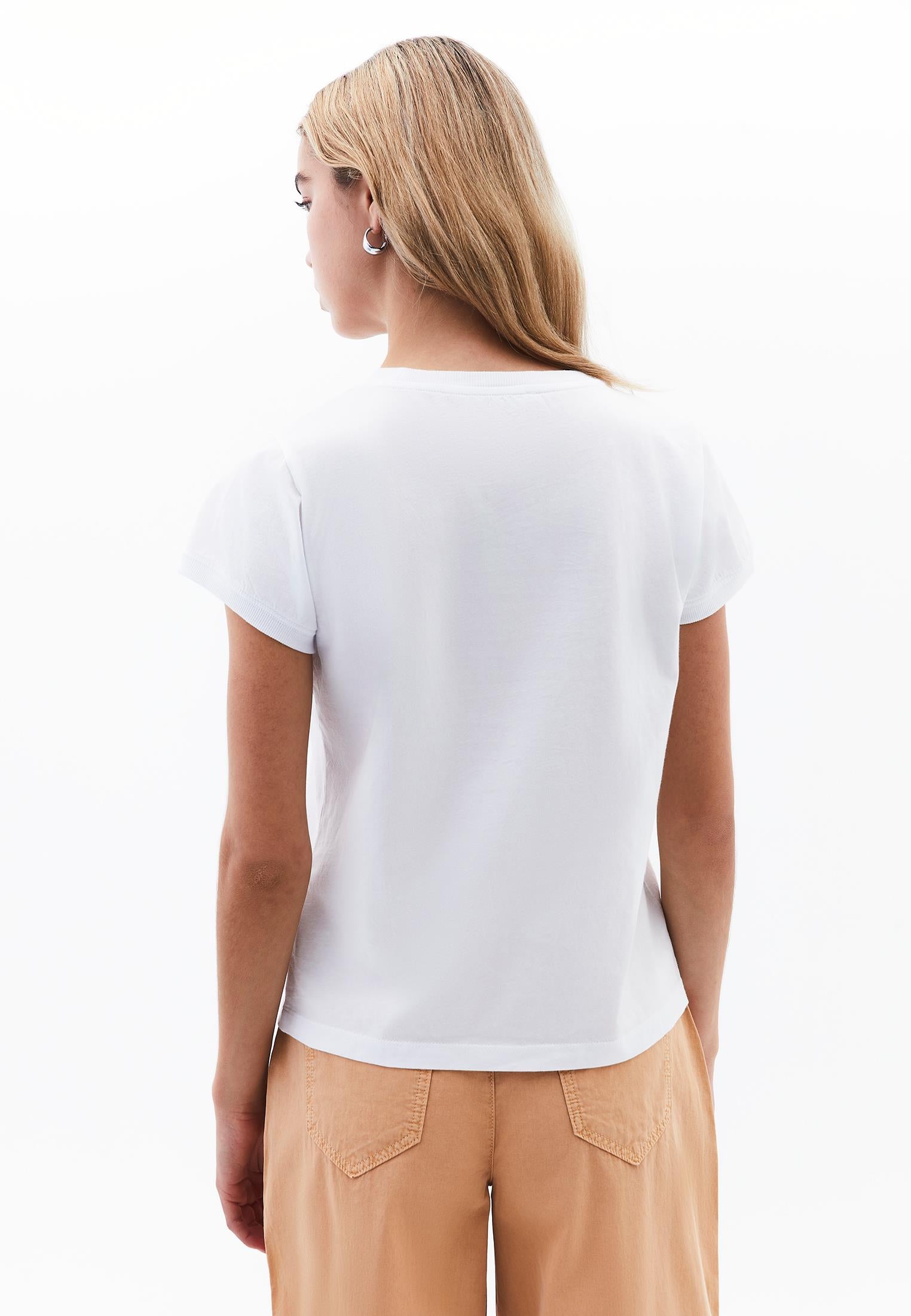 Crew Neck Short Sleeve T-Shirt - WHITE