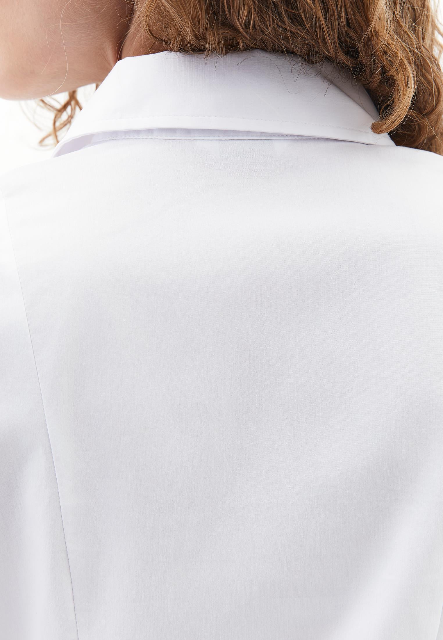 Buttoned Slim Fit Standard Long Sleeve Shirt - WHITE