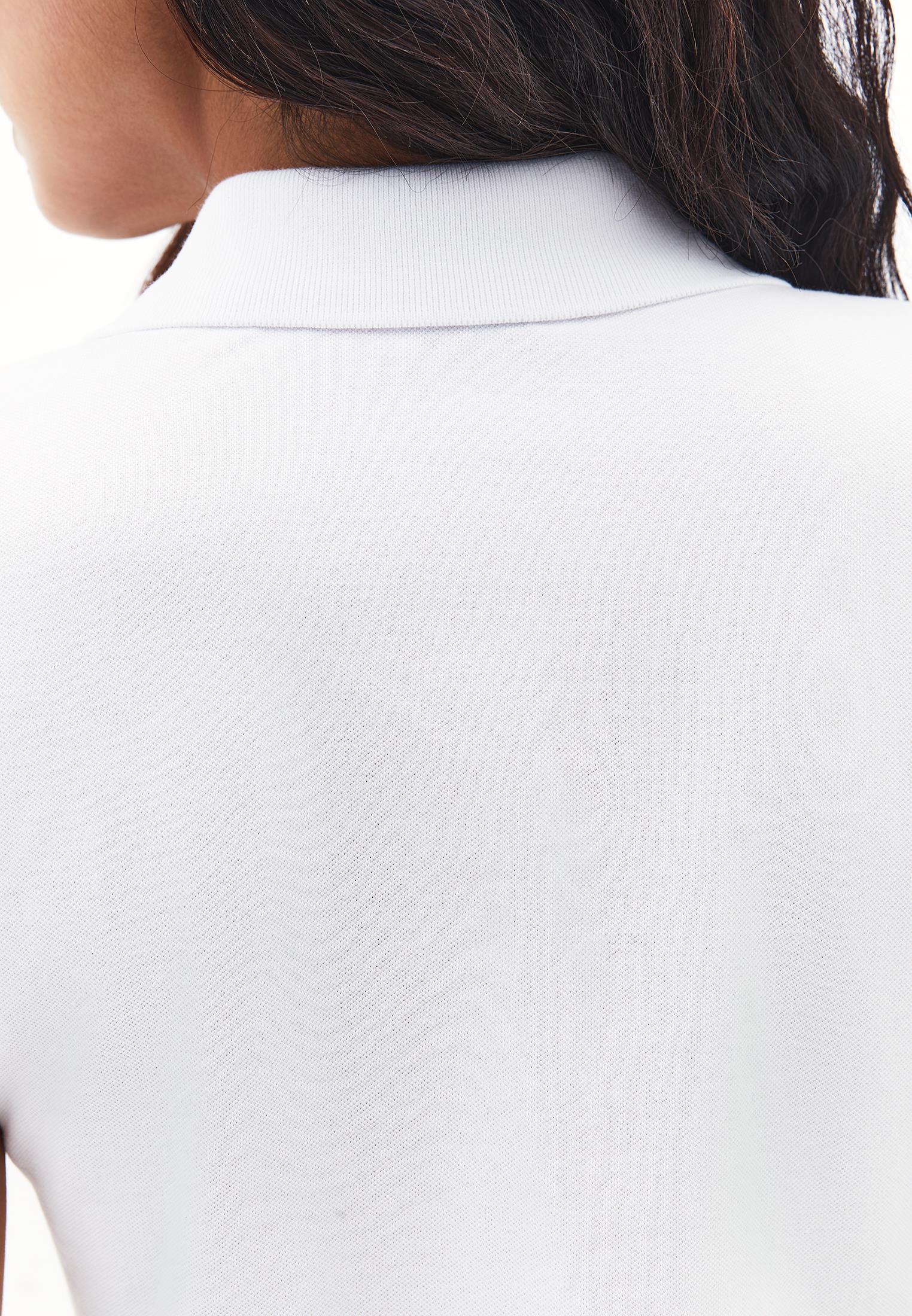 Polo Collar Short Sleeve Standard T-Shirt - WHITE