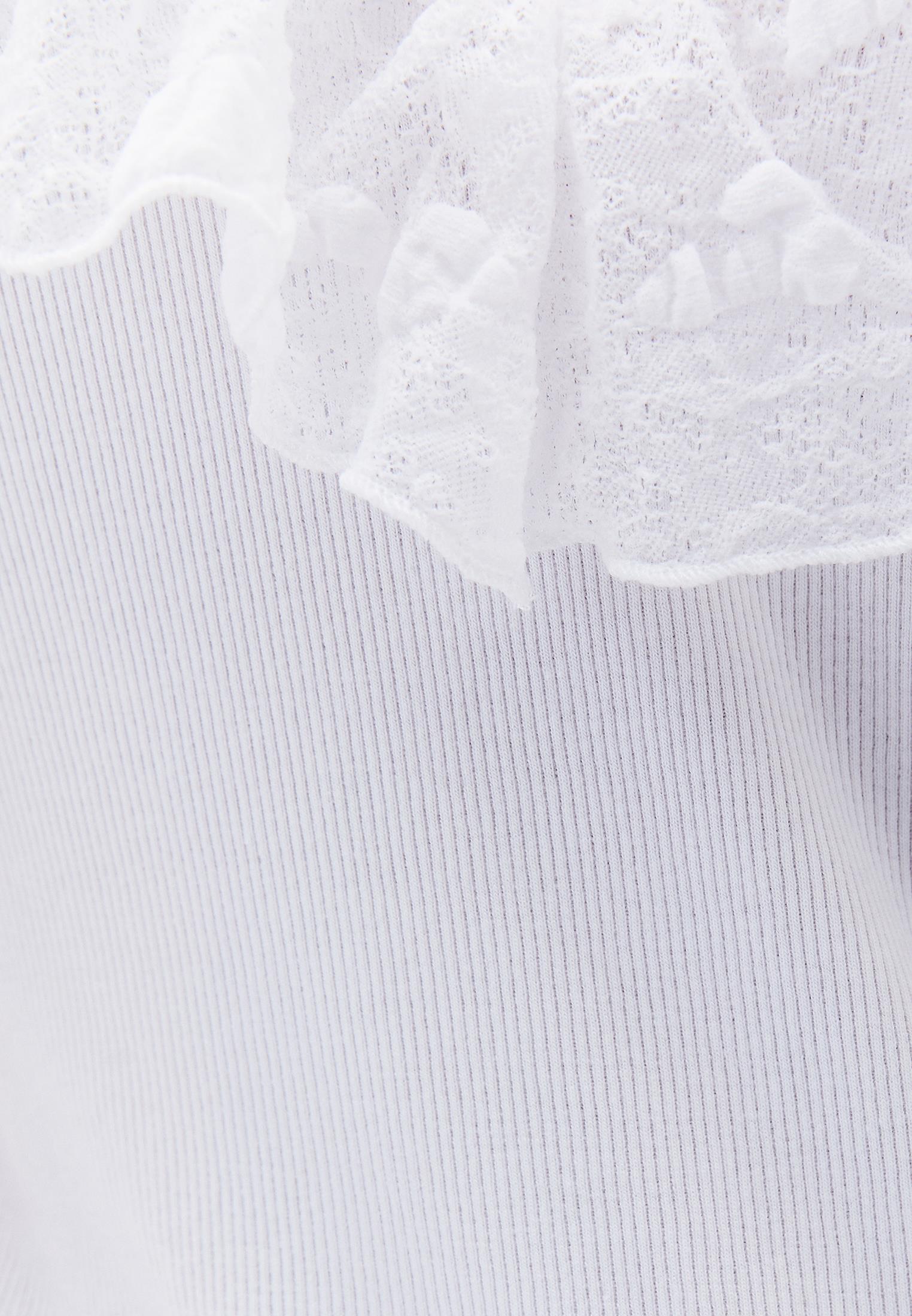V Neck Frilled Tank Top - WHITE