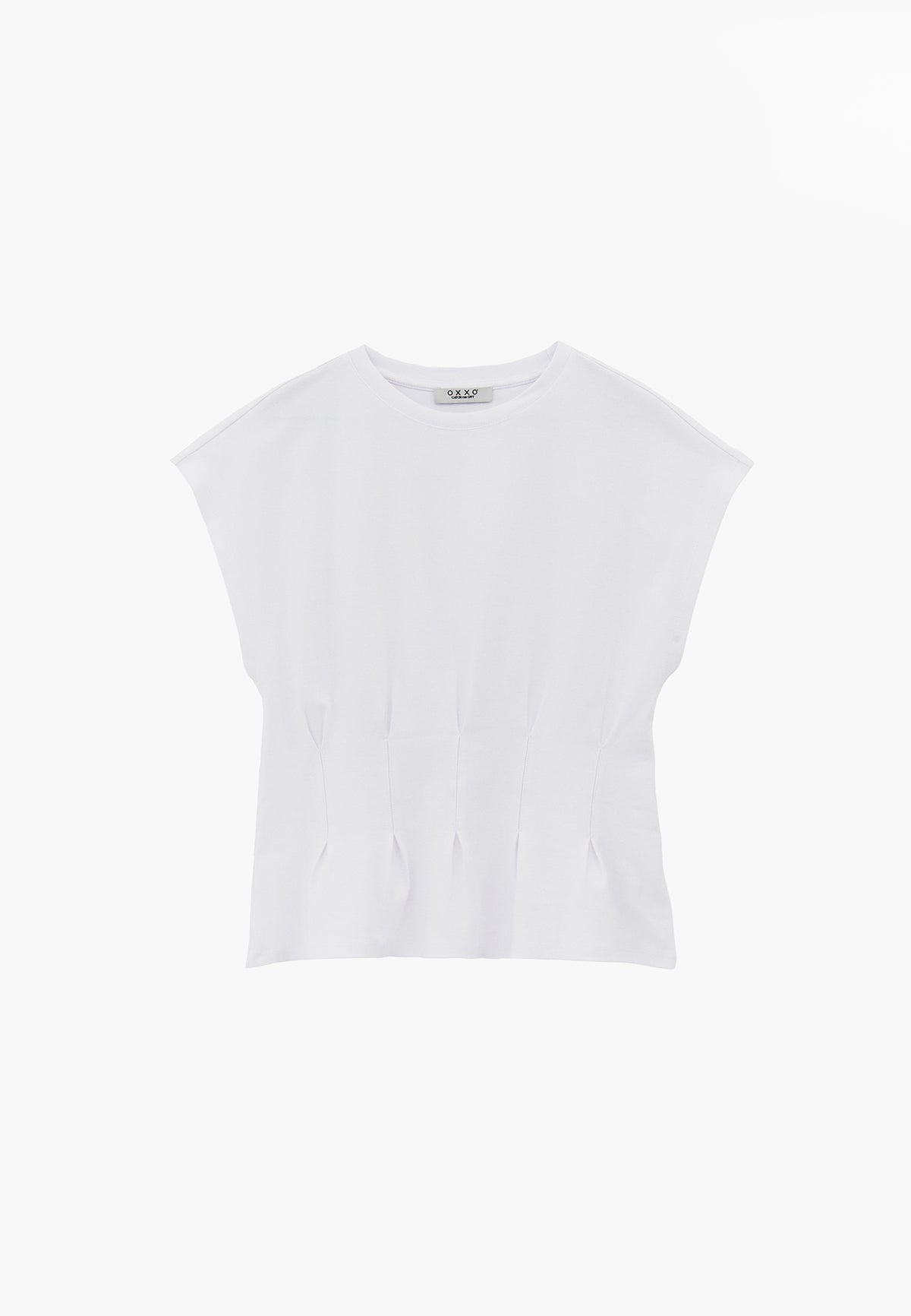 Crew Neck Short Sleeve Standard T-Shirt - White