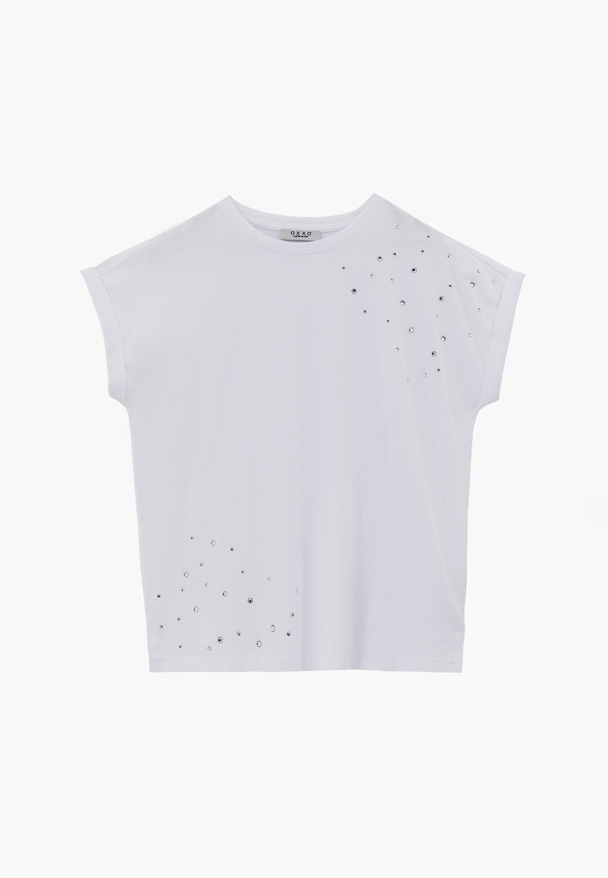 Stony Boat Neck Short Sleeve T-Shirt - White