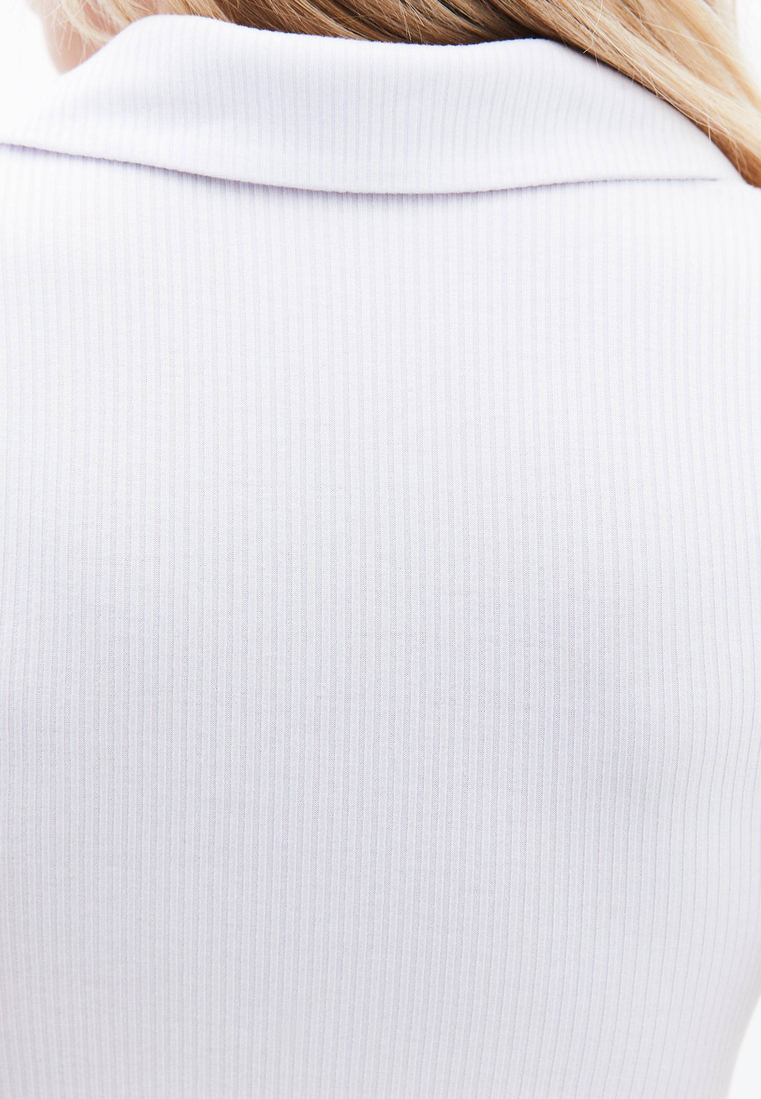Polo Neck Tank Top - WHITE