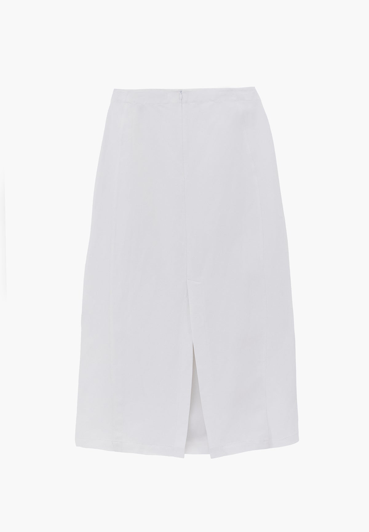 Maxi Skirt With Slit Detail - White