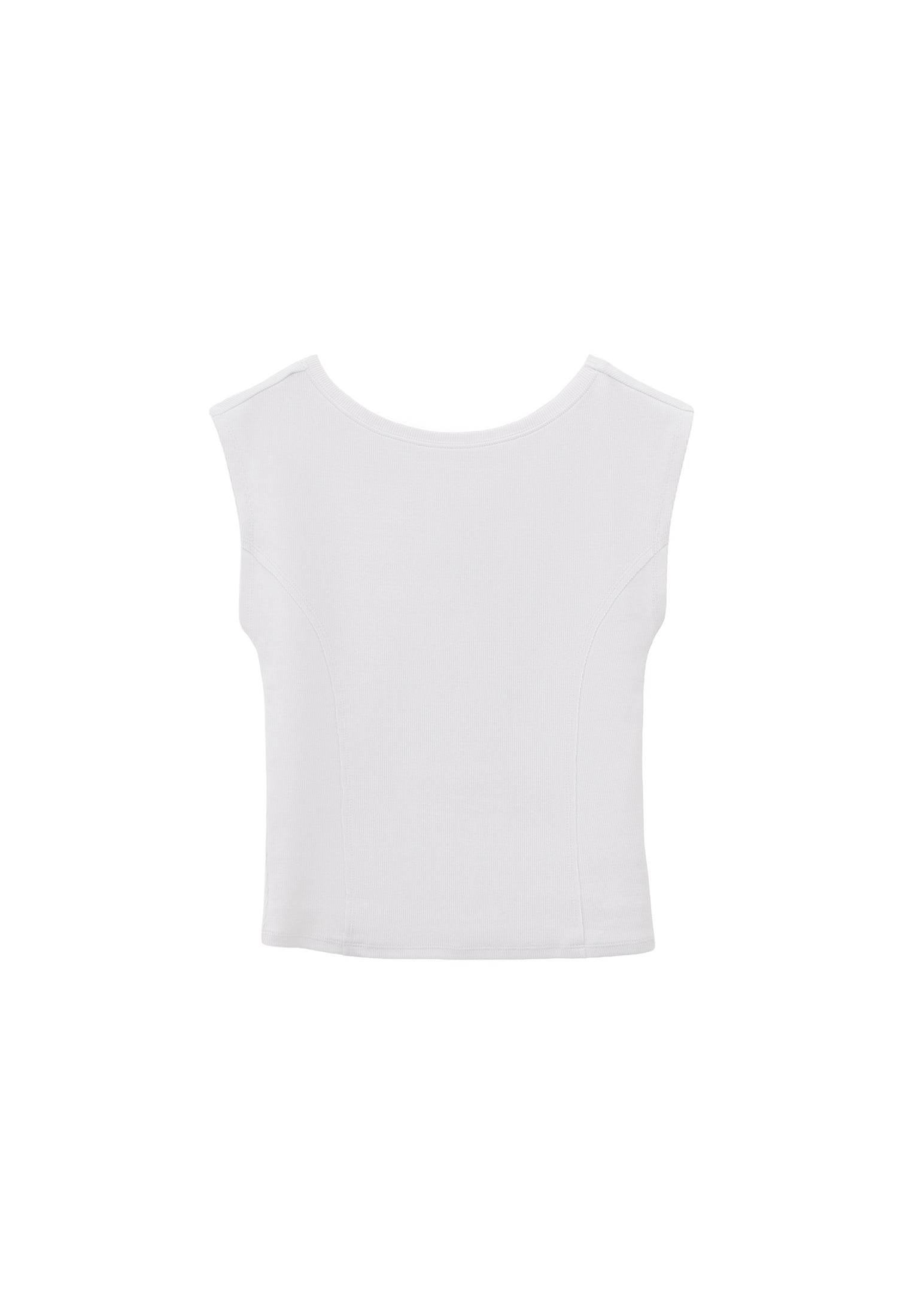 Boat Neck Short Sleeve T-Shirt - WHITE