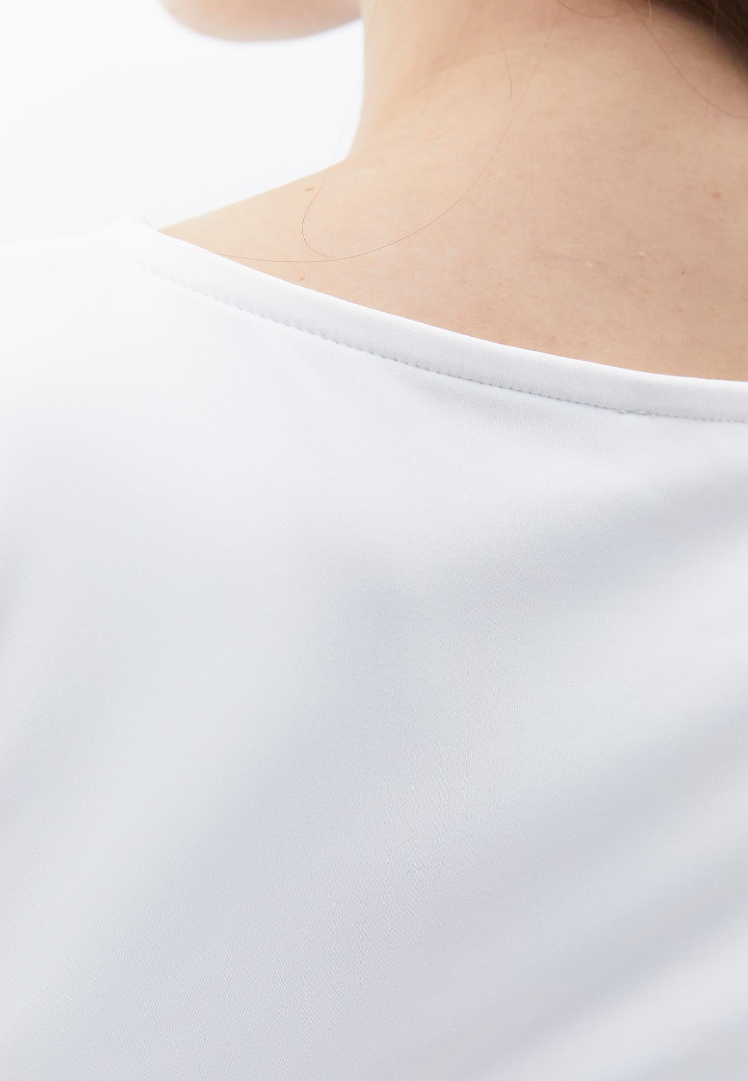 Bodycon T-Shirt Boat Neck Summer Collection - WHITE