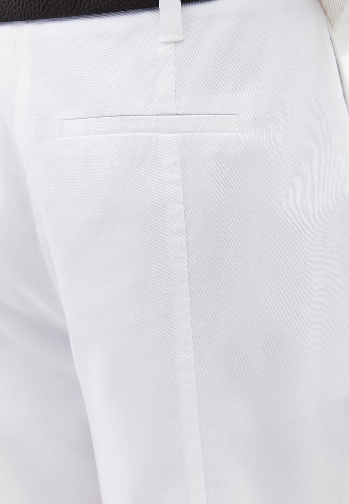 Summer Wide Leg Pants With Belt Detail - White