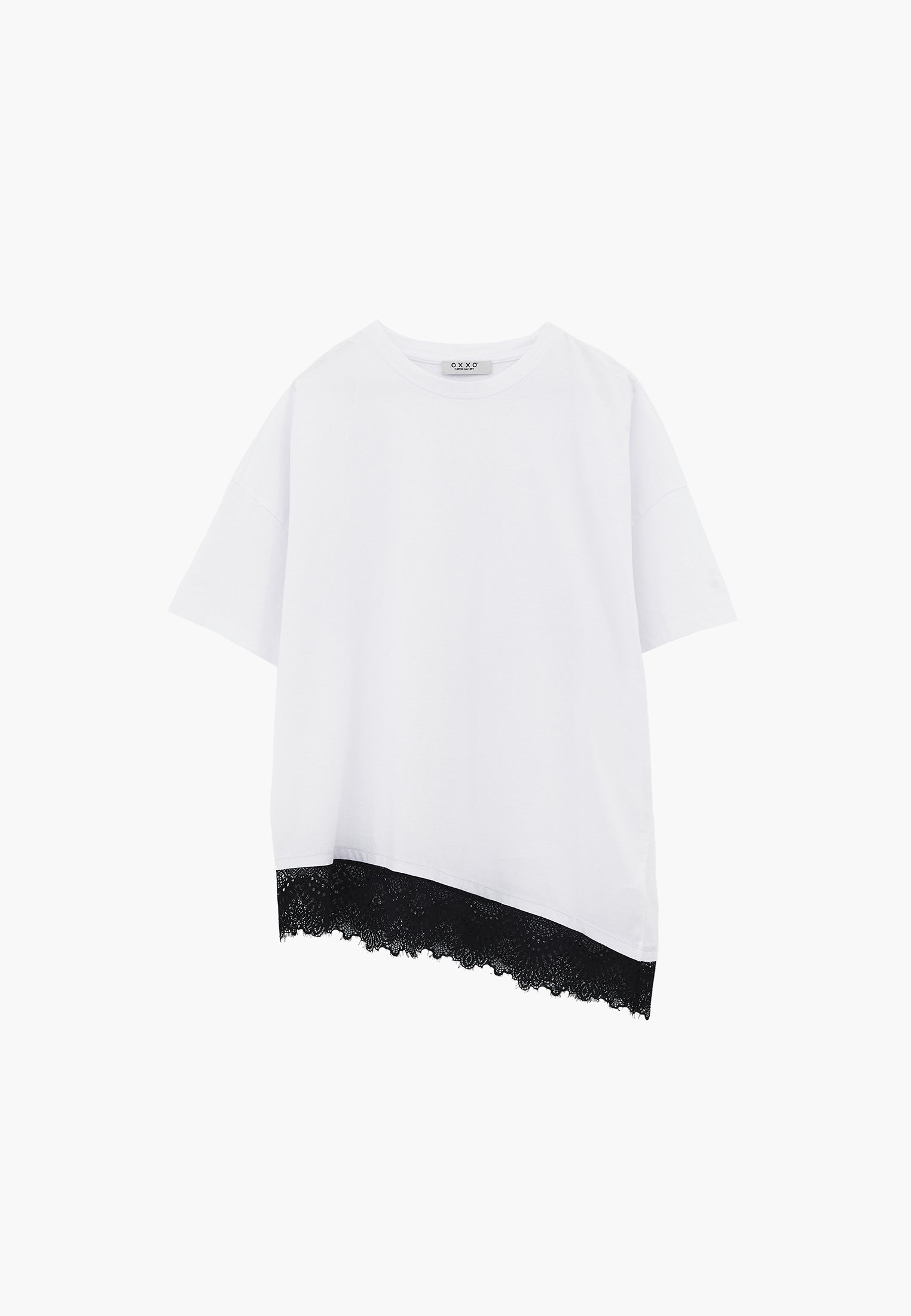 Oversize Crew Neck T-Shirt - WHITE