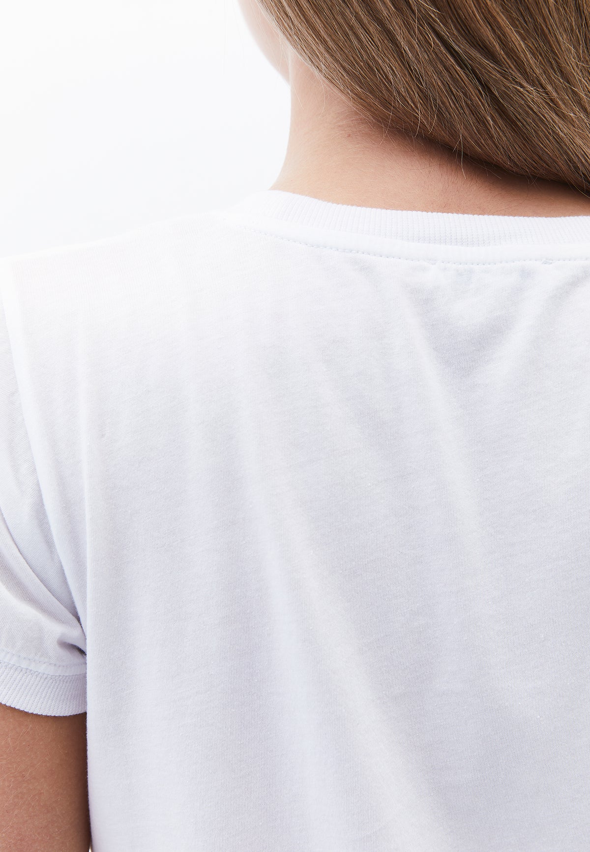 Crew Neck Short Sleeve T-Shirt - WHITE