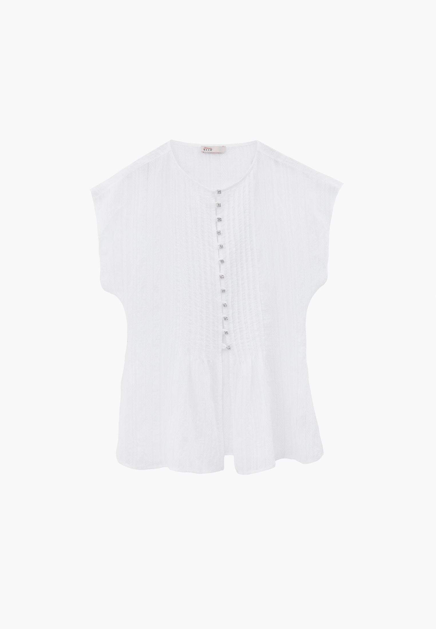 Tunic Blouse With Embroidery Details - WHITE