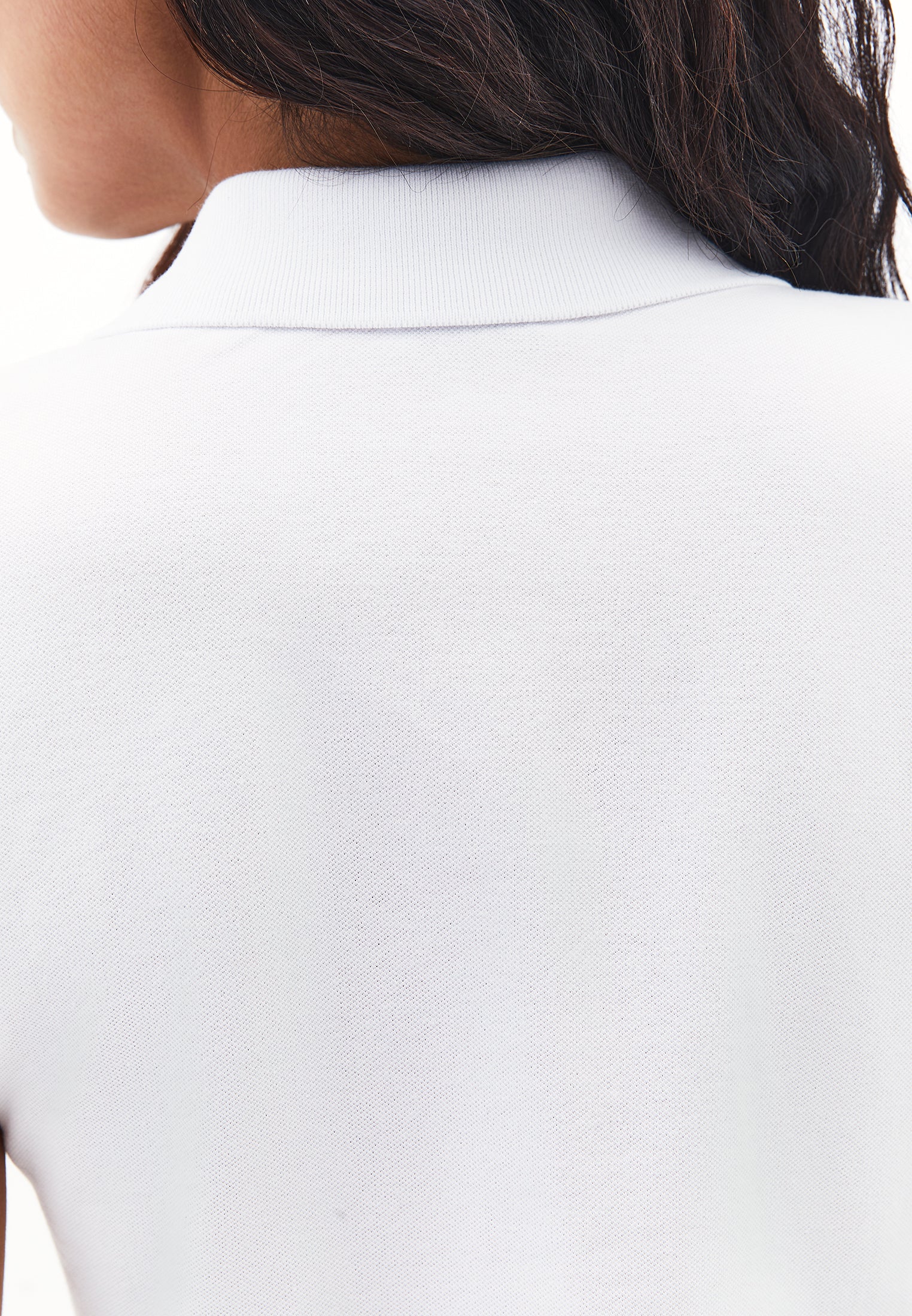 Polo Collar Short Sleeve Standard T-Shirt - WHITE
