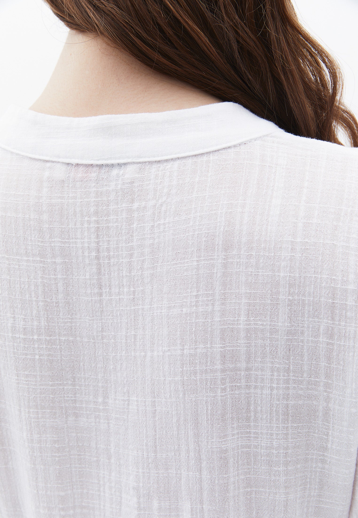 Balloon sleeve cotton dress - WHITE