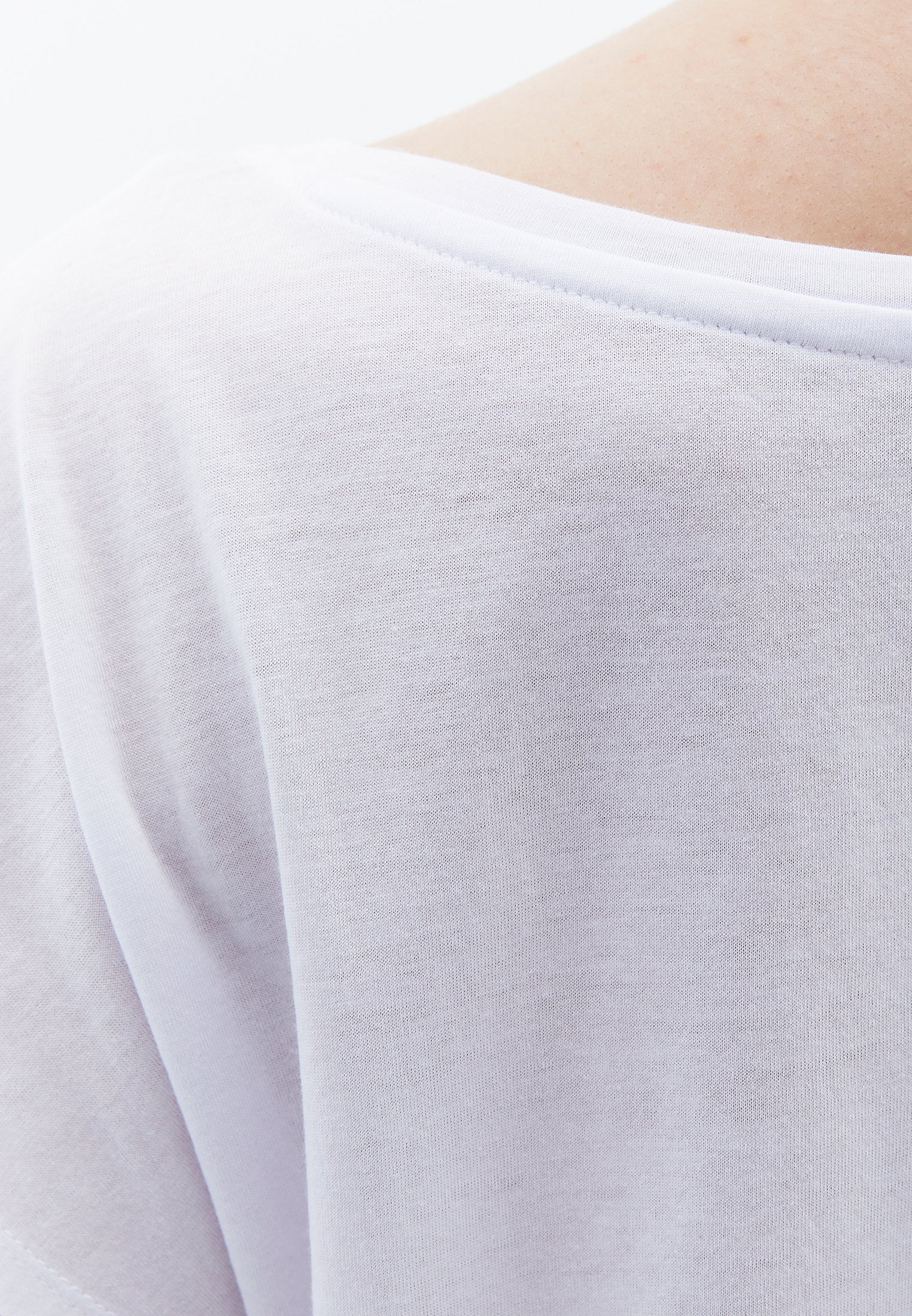 Boat Neck T-Shirt - WHITE