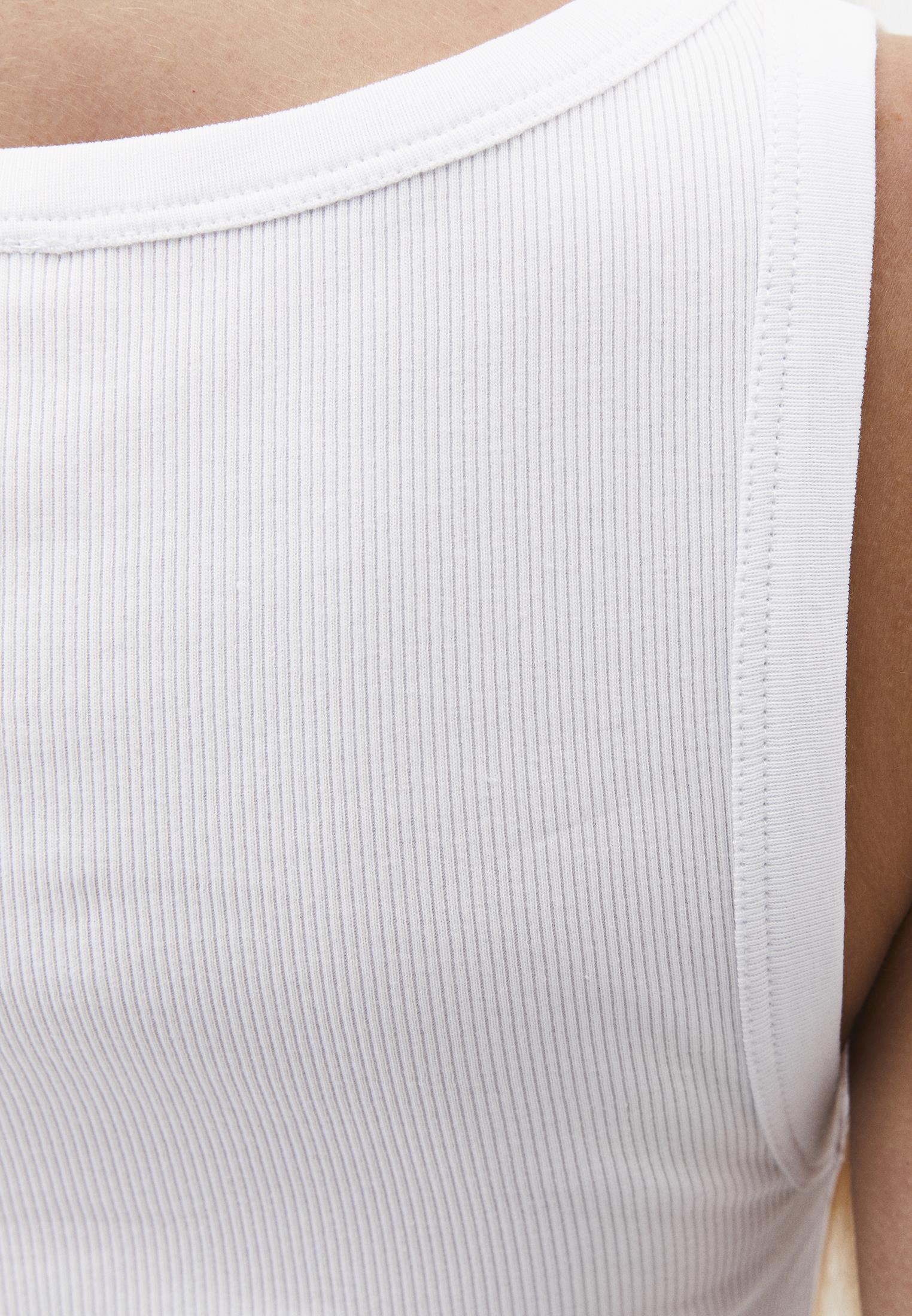 Boat Neck Tank Top - WHITE