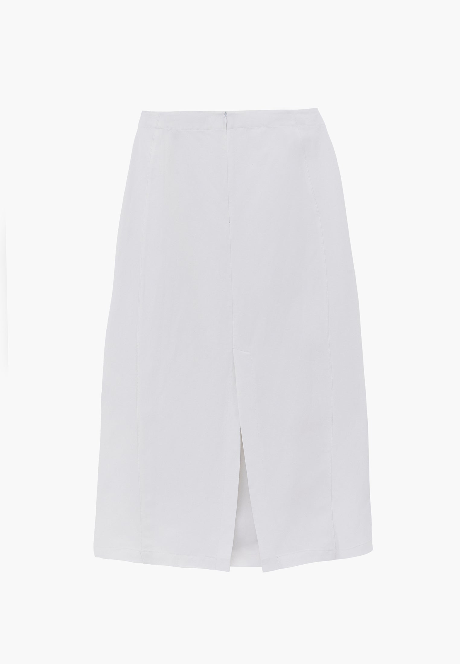 Maxi Skirt With Slit Detail - WHITE