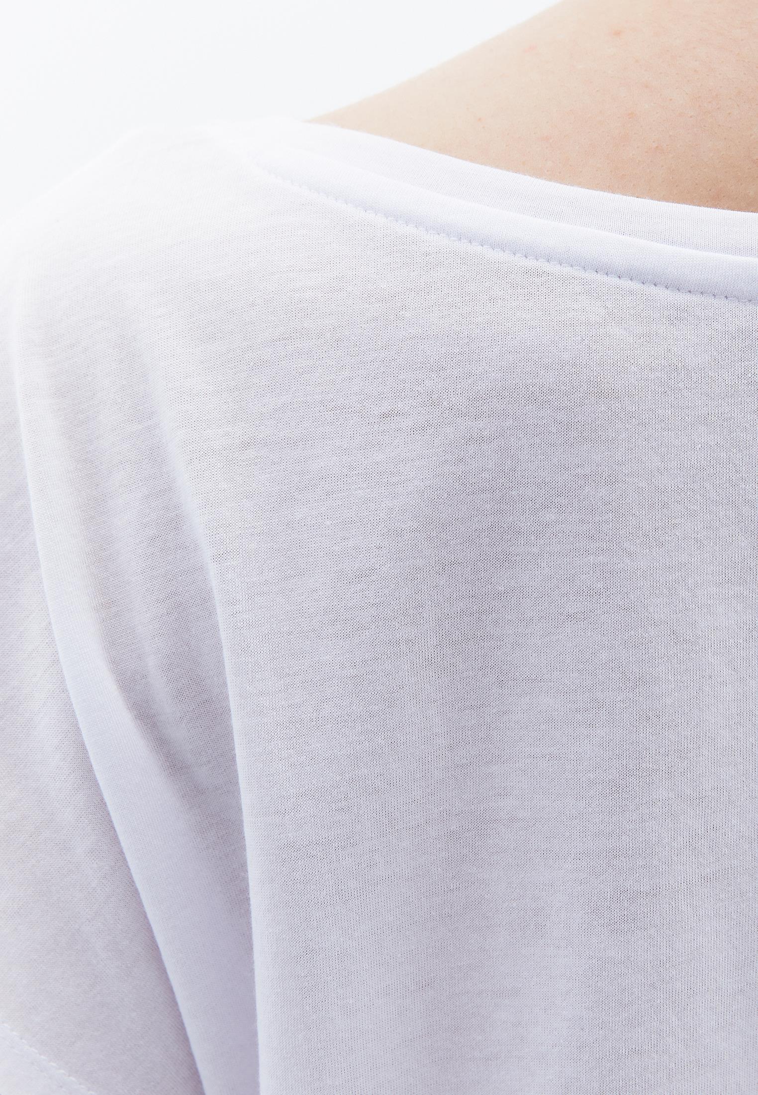 Boat Neck Short Sleeve T-Shirt - WHITE