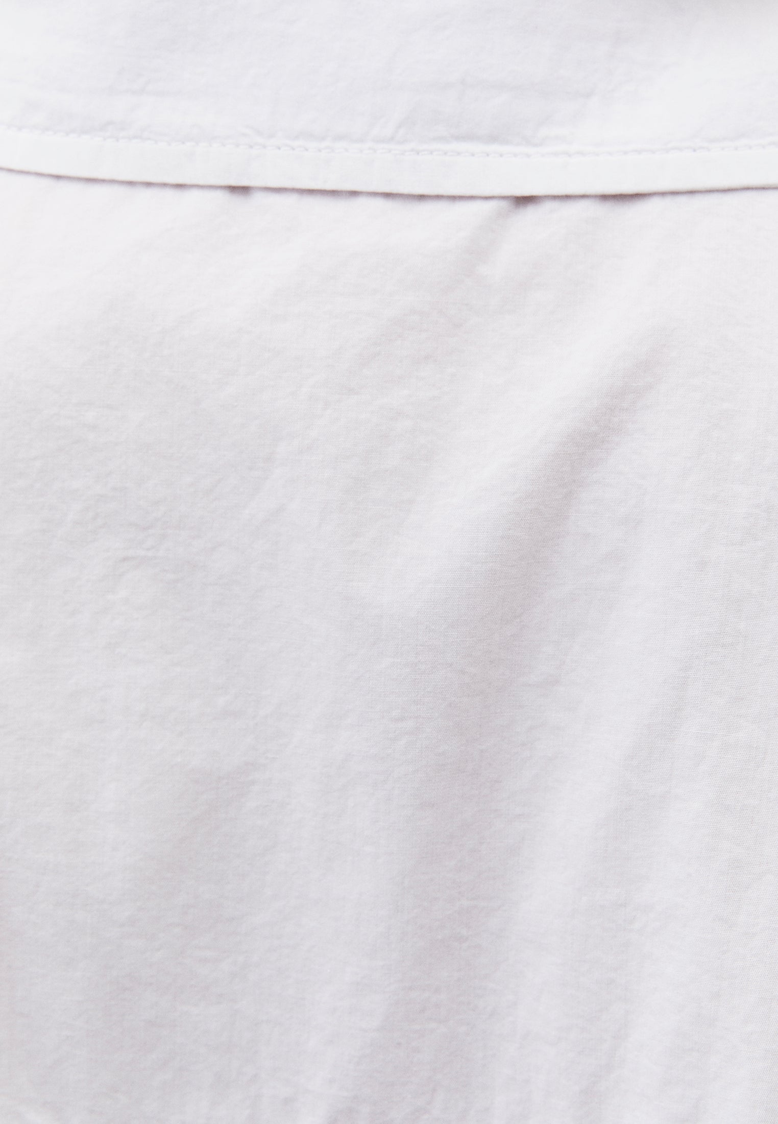 Oversized Long-Sleeve Shirt with Pocket Detail - WHITE