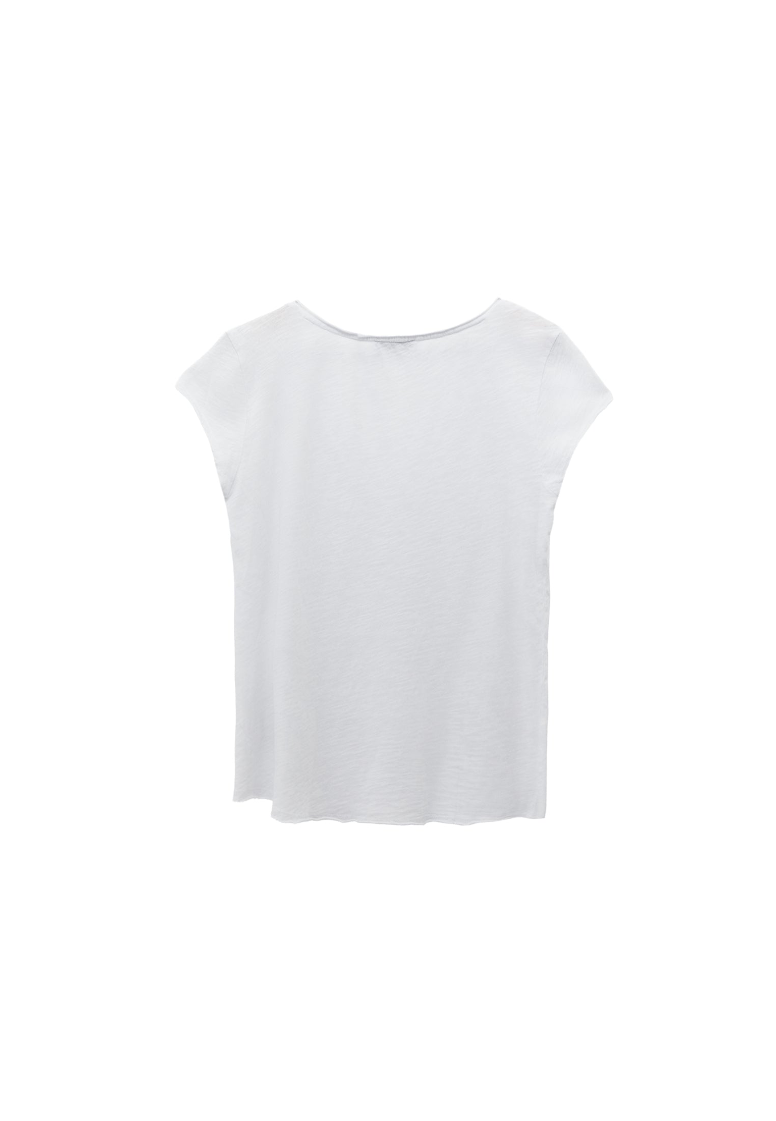 Sleeveless v neck t shirt - WHITE