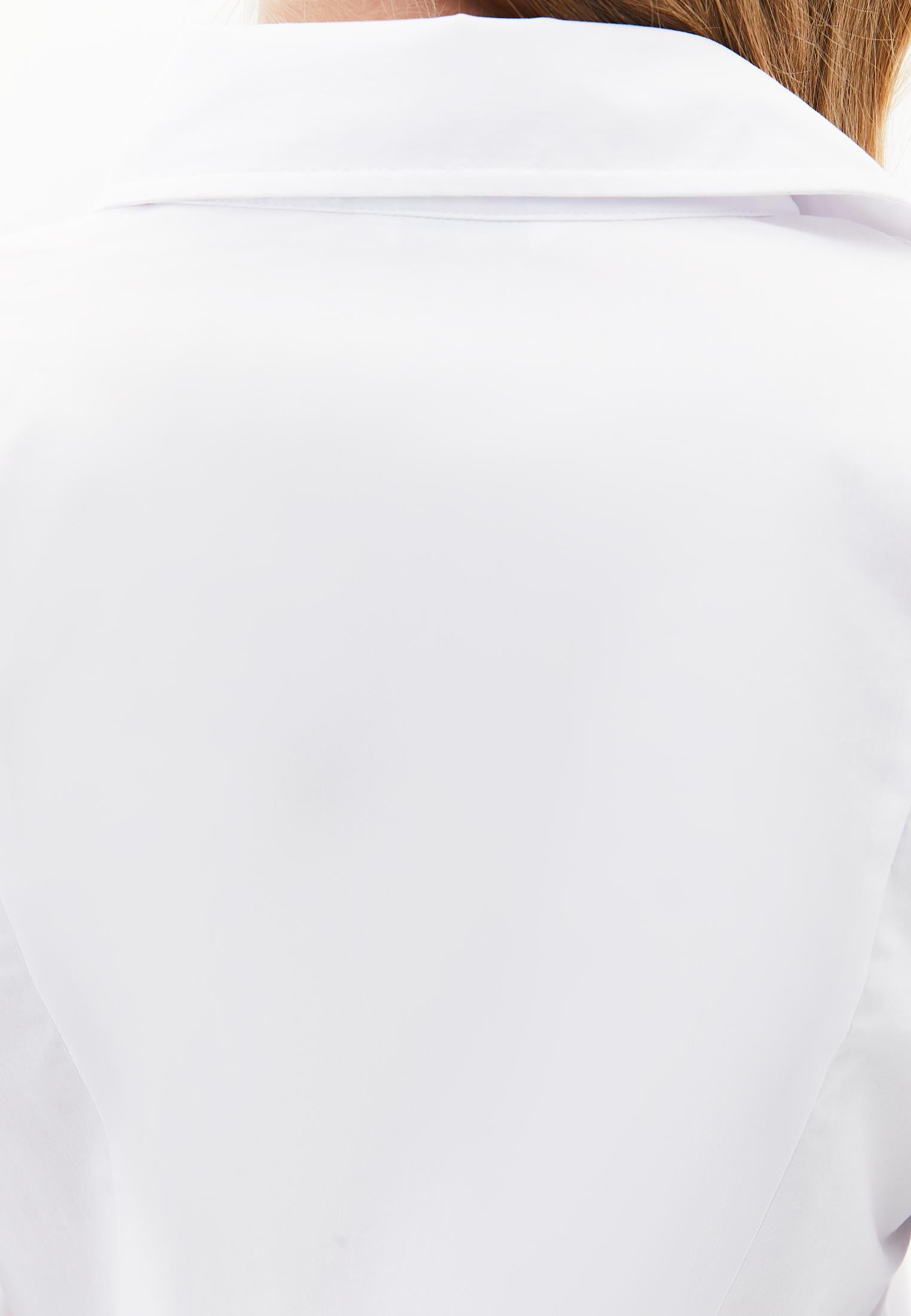 Buttoned Slim Fit Standard Long Sleeve Shirt - WHITE