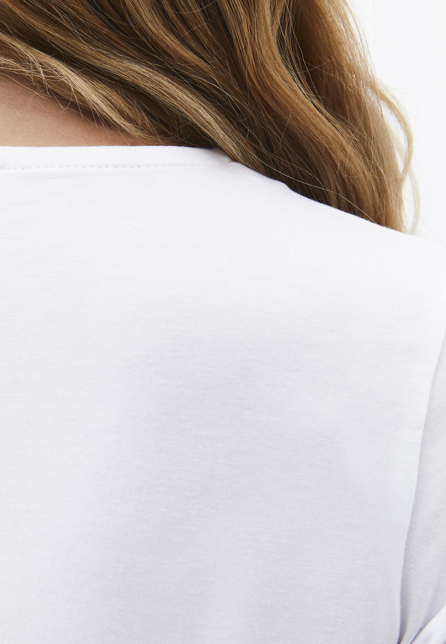 Bodycon T-Shirt Crew Neck - WHITE