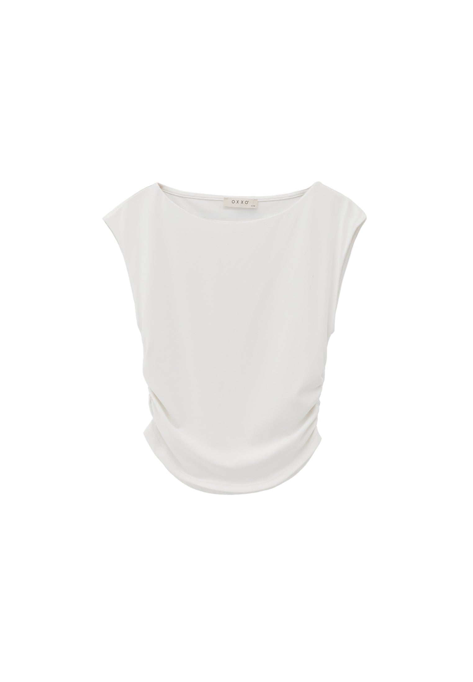 Bodycon T-Shirt Boat Neck Summer Collection - WHITE