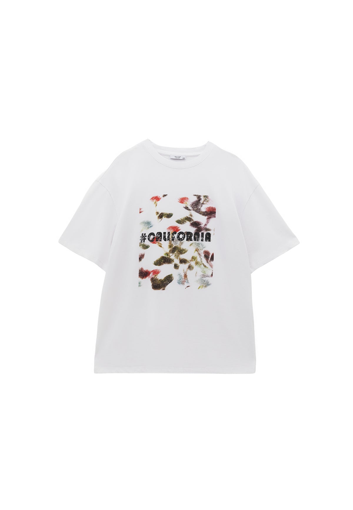 Printed Oversize T-Shirt - White