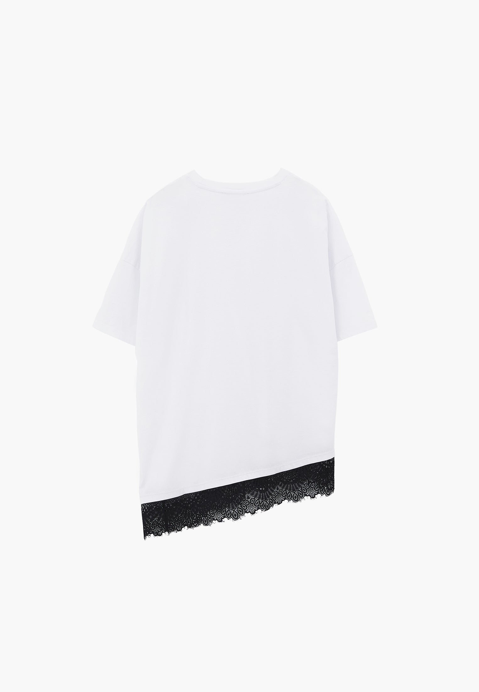 Oversize Crew Neck T-Shirt - WHITE