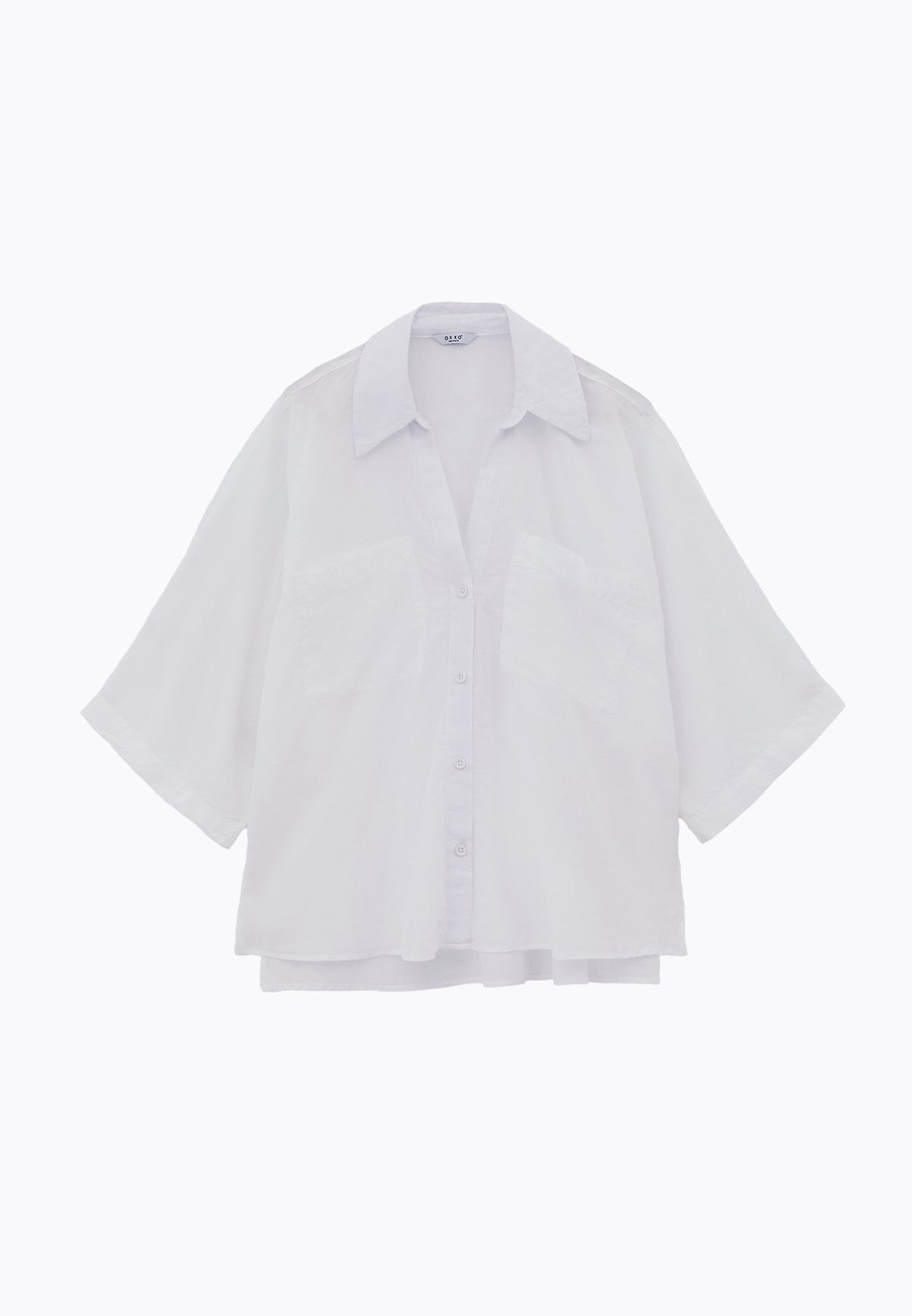 Oversize Shirt With Pocket Detail - White