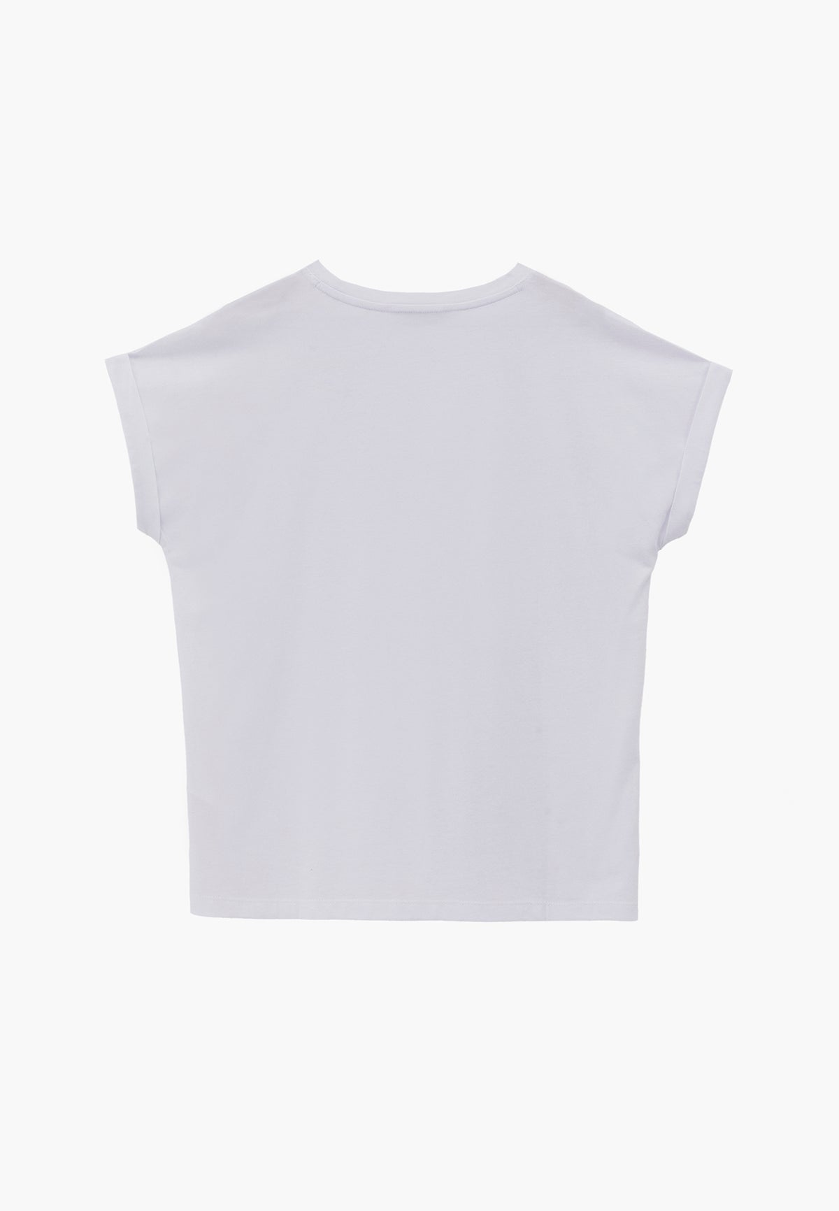 Stony Boat Neck Short Sleeve T-Shirt - White