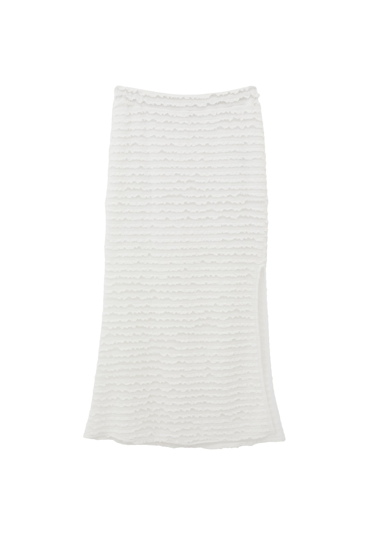 High Waist Long Skirt - WHITE