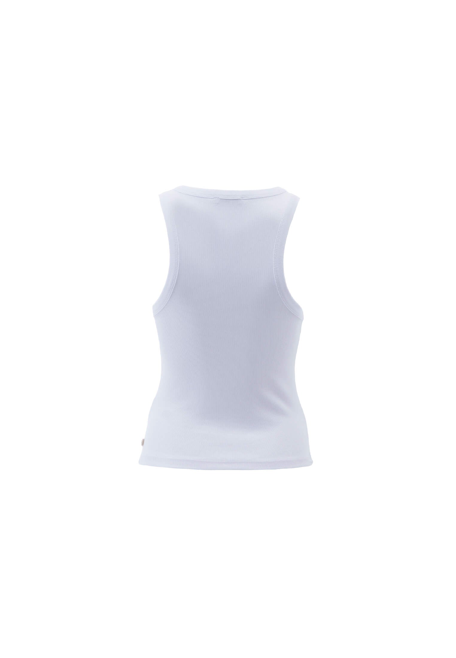 Sleeveless V Neck Tank Top - WHITE