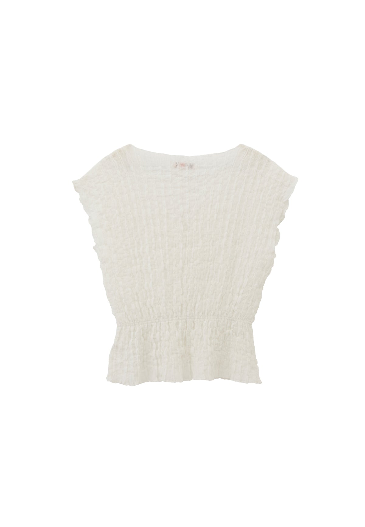 Loose Fit V Neck Short Sleeve Blouse - White