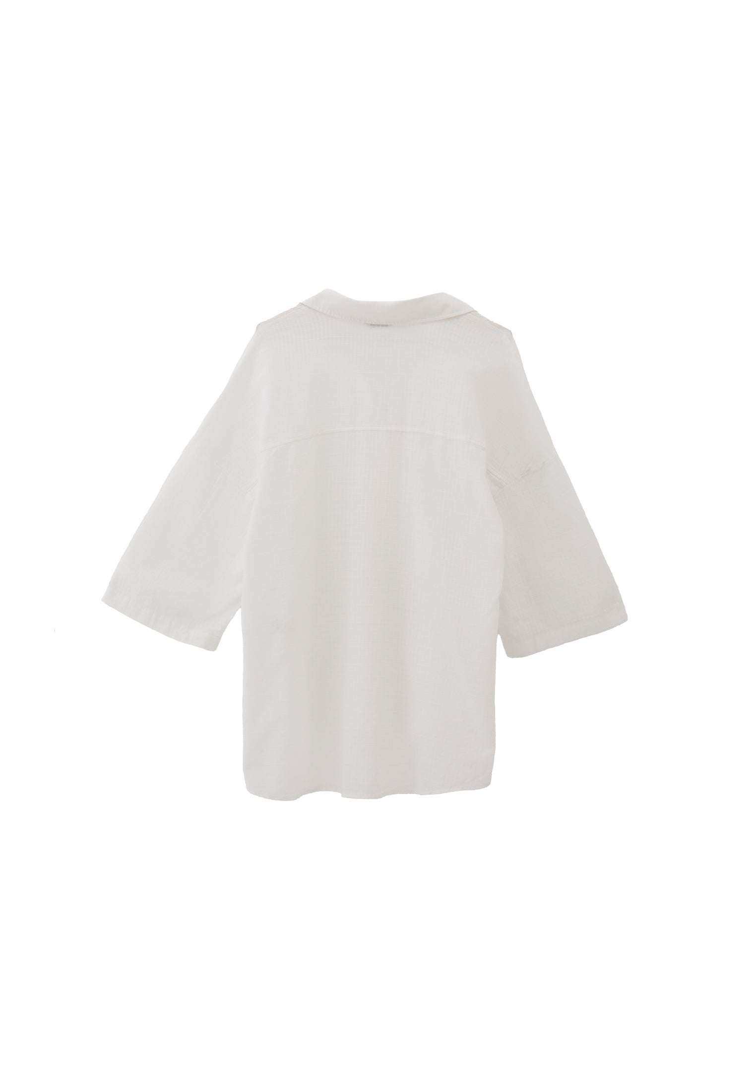 Button Detailed Oversize Shirt - WHITE